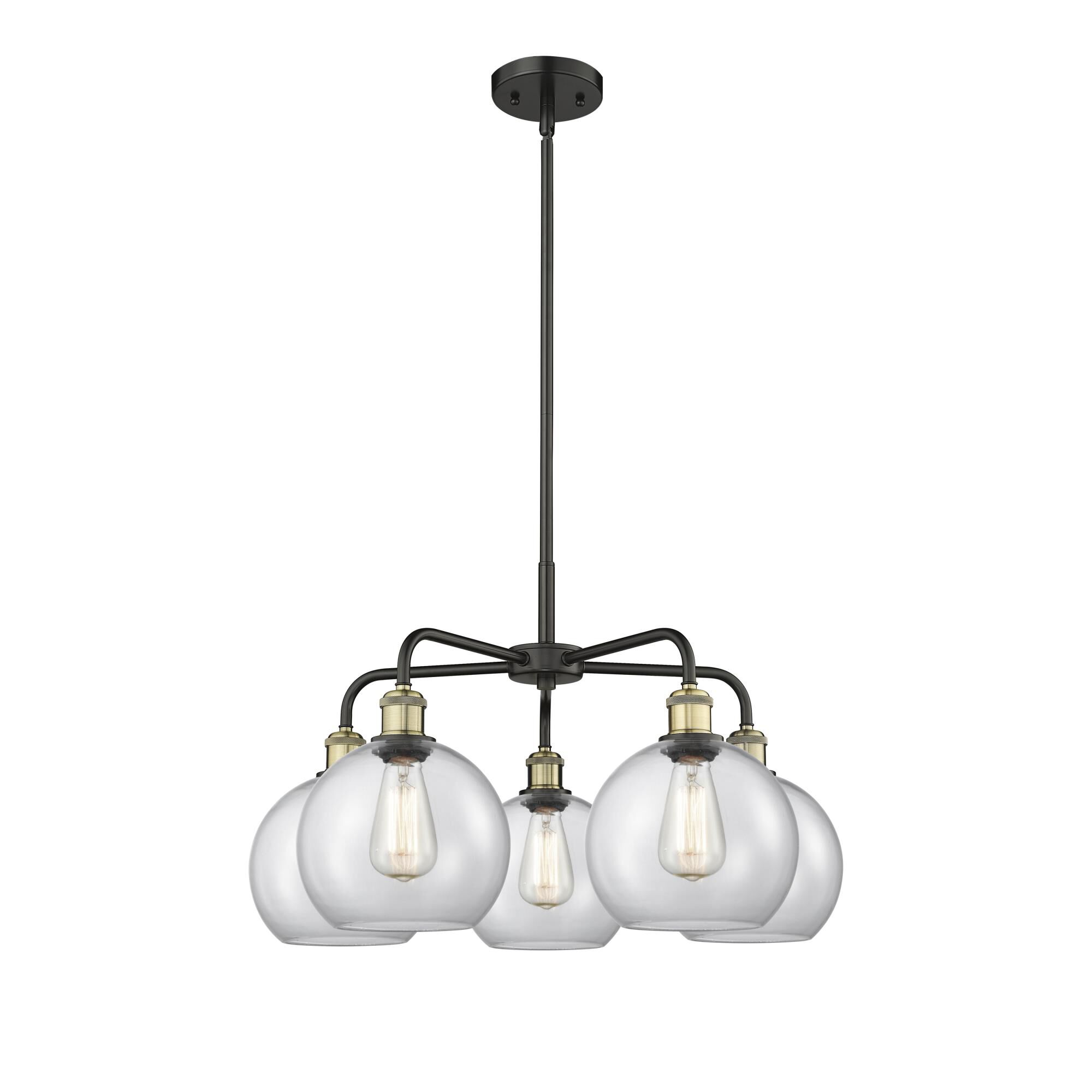 Shown in Black Antique Brass finish and Clear glass