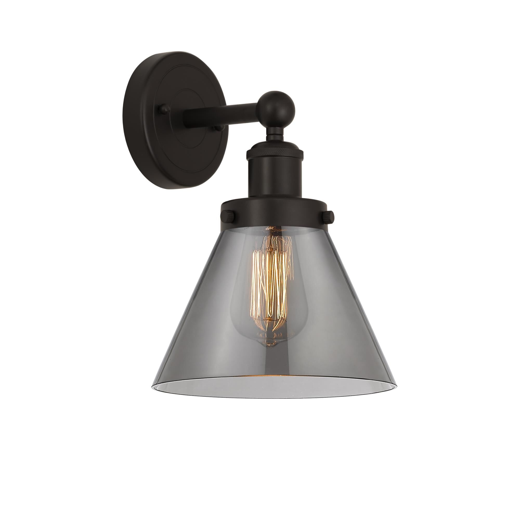 Shown in Oil Rubbed Bronze, Plated Smoke finish and Plated Smoke glass and Plated Smoke Glass shade