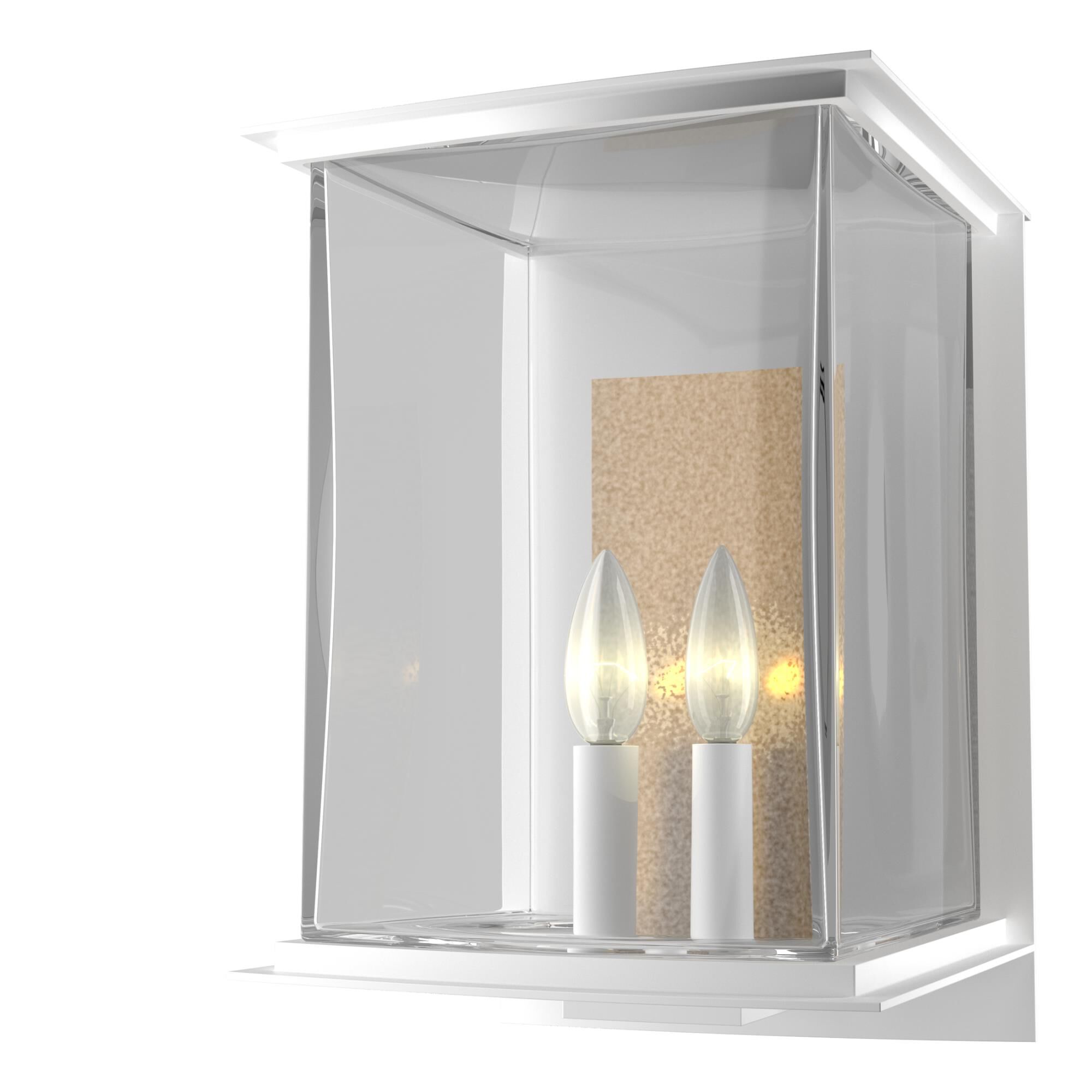Shown in Coastal White finish and Clear glass and Translucent Soft Gold accent
