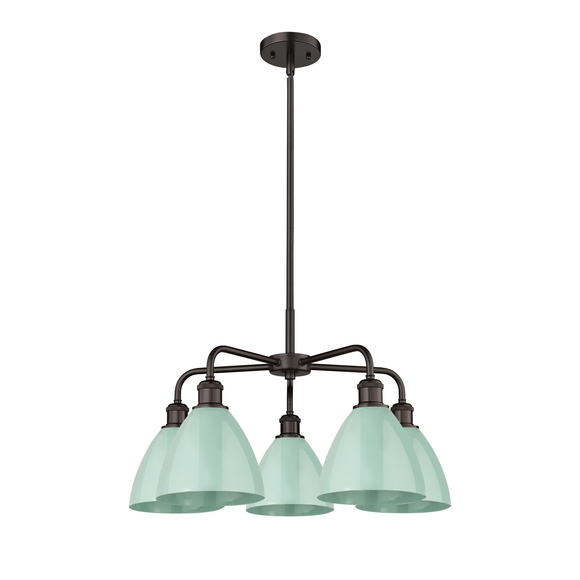 Shown in Oil Rubbed Bronze finish and Seafoam shade