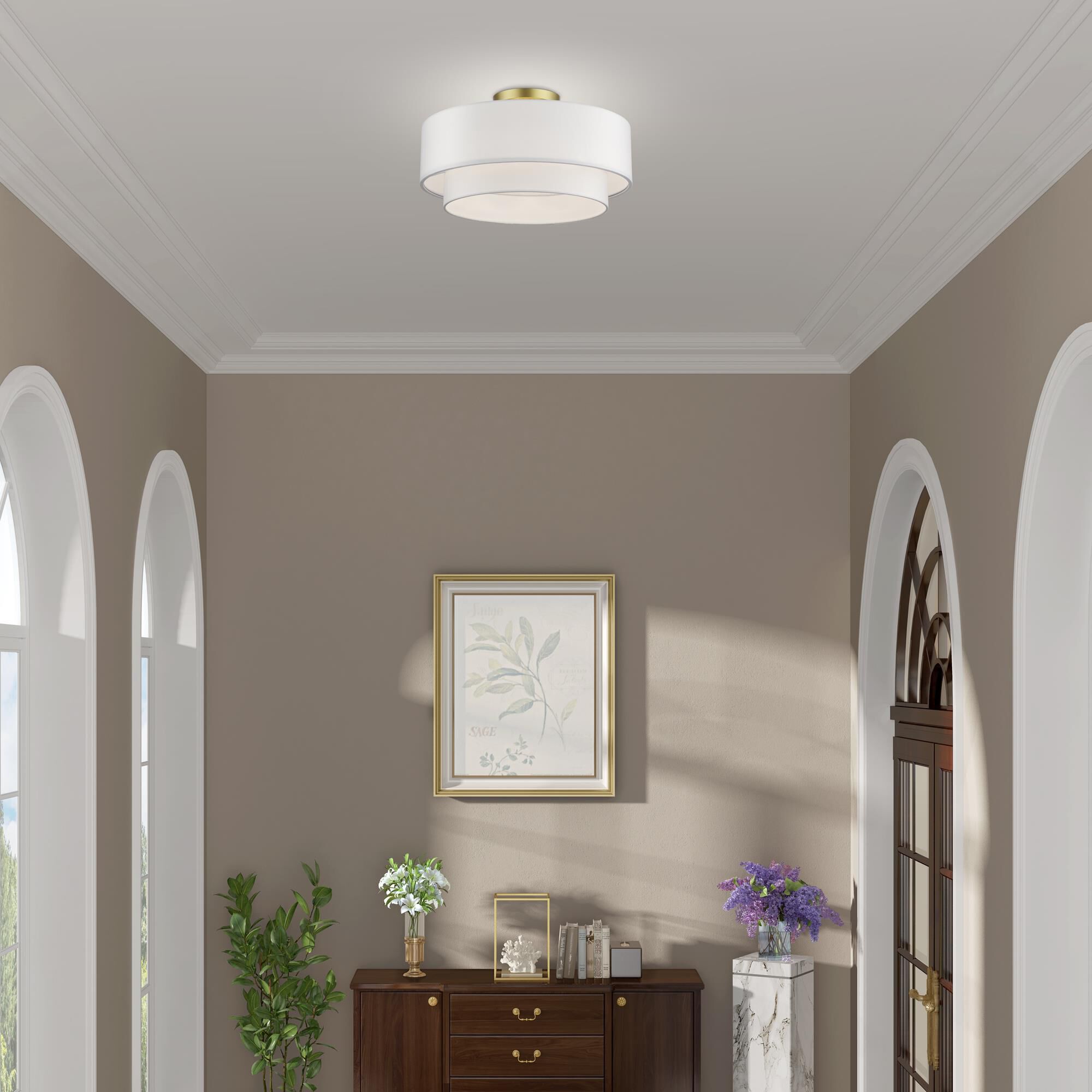 Manorwood 18 Inch Semi Flush Mount by Livex Lighting