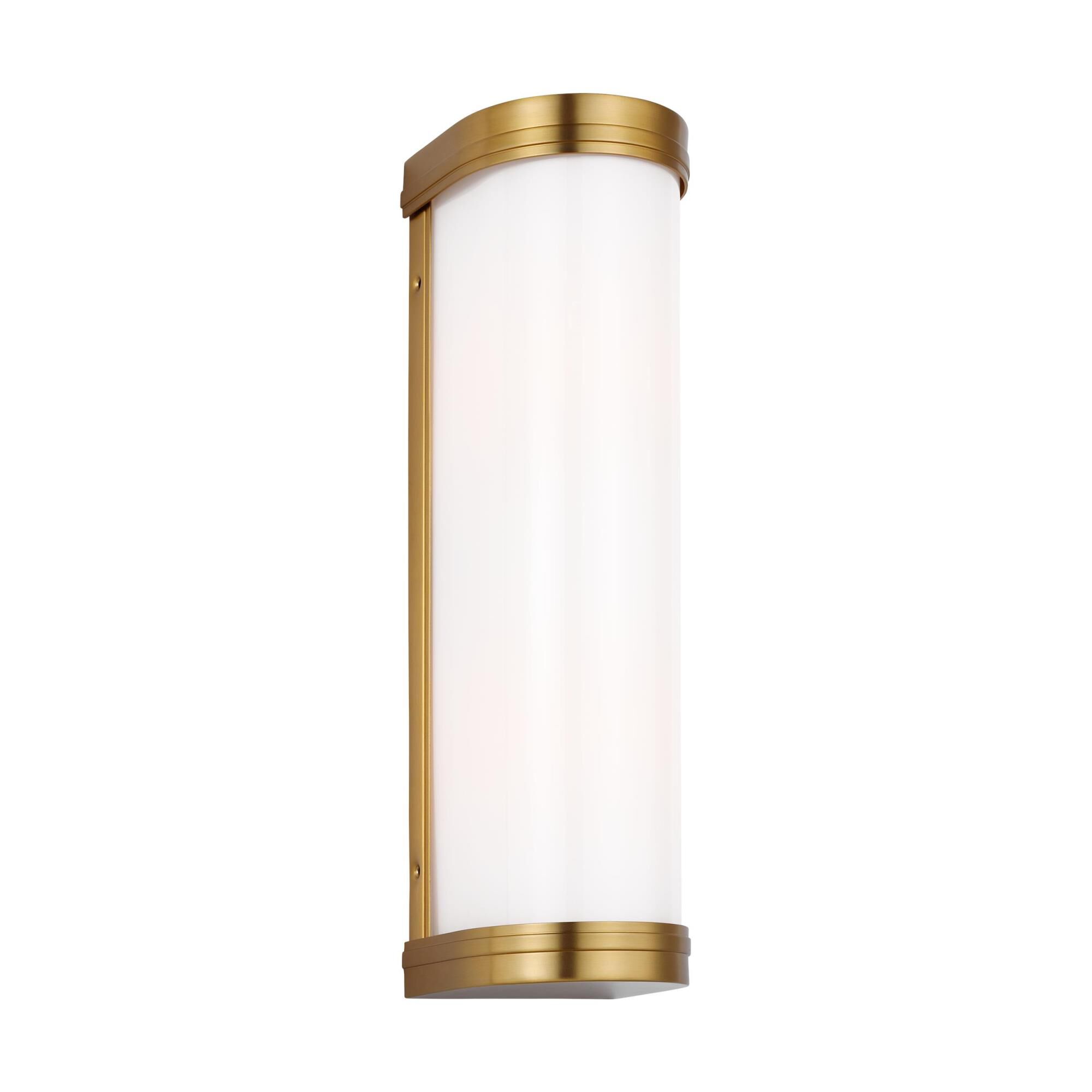 Shown in Burnished Brass finish and Opal Etched Glass shade