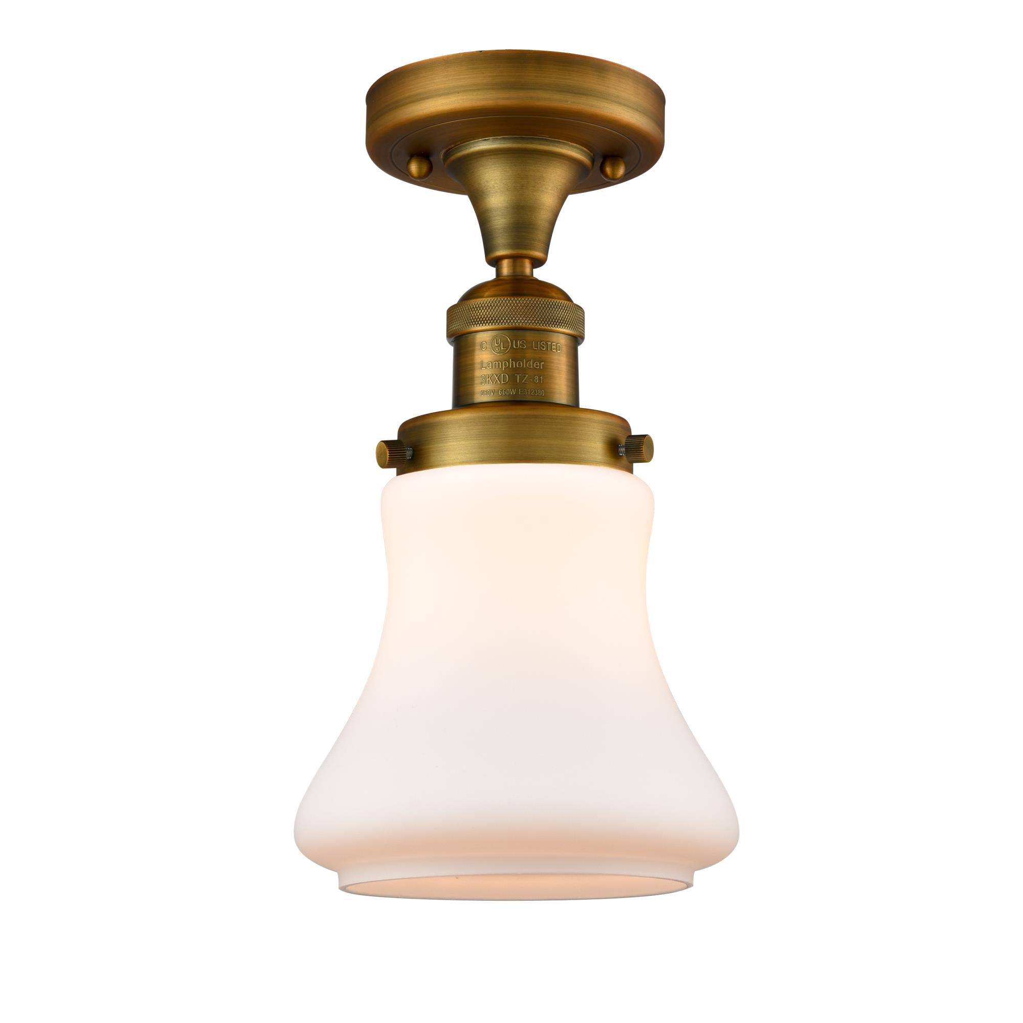 Bruno Marashlian Bellmont 6 Inch 1 Light LED Semi Flush Mount by Innovations Lighting