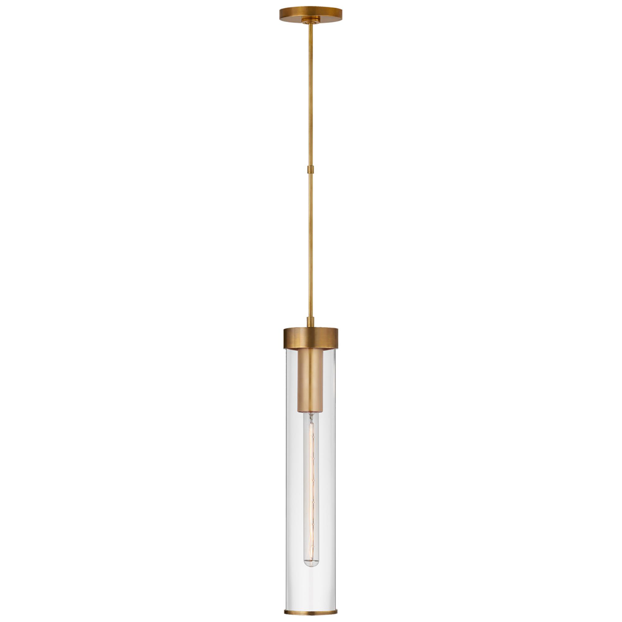Shown in Antique-Burnished Brass finish and Clear glass