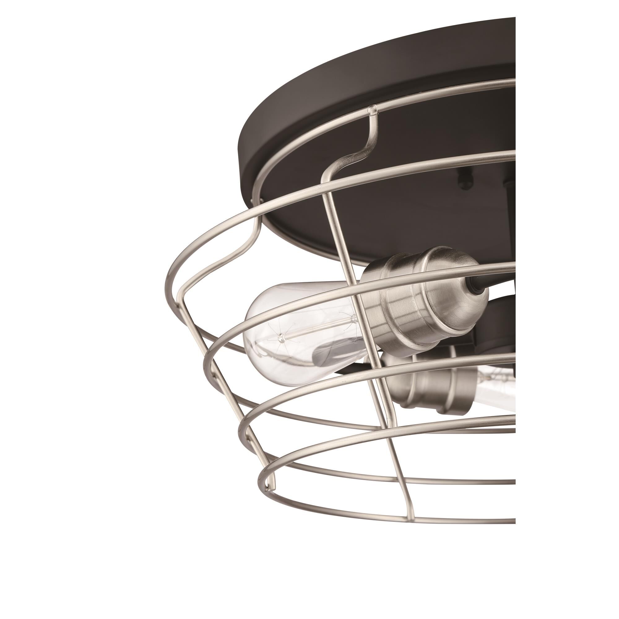 Shown in Flat Black and Brushed Polished Nickel finish and Brushed Polished Nickel glass and Brushed Polished Nickel shade