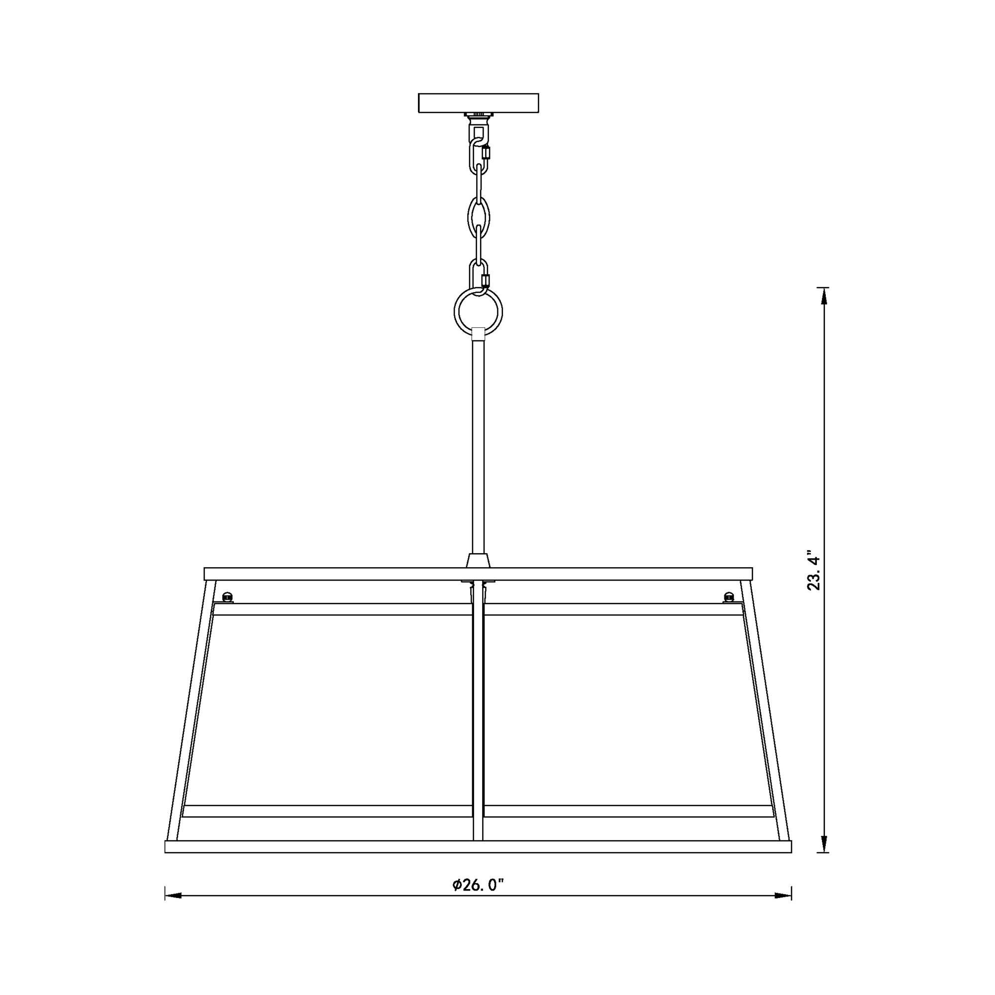 Lenyx Pendant 26 Inch 6 Light Chandelier | Capitol Lighting