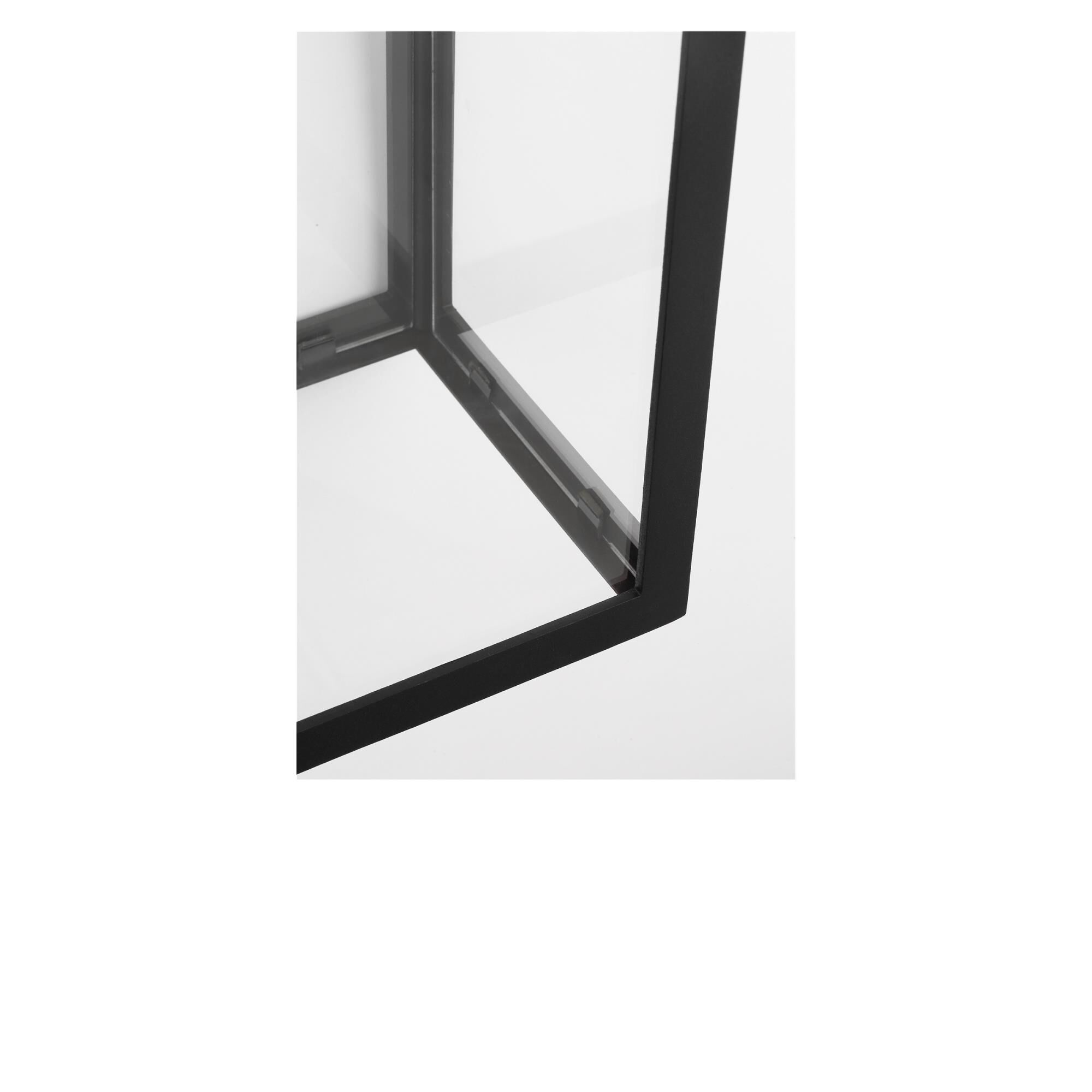 Shown in Textured Black finish and Clear and White Panels glass