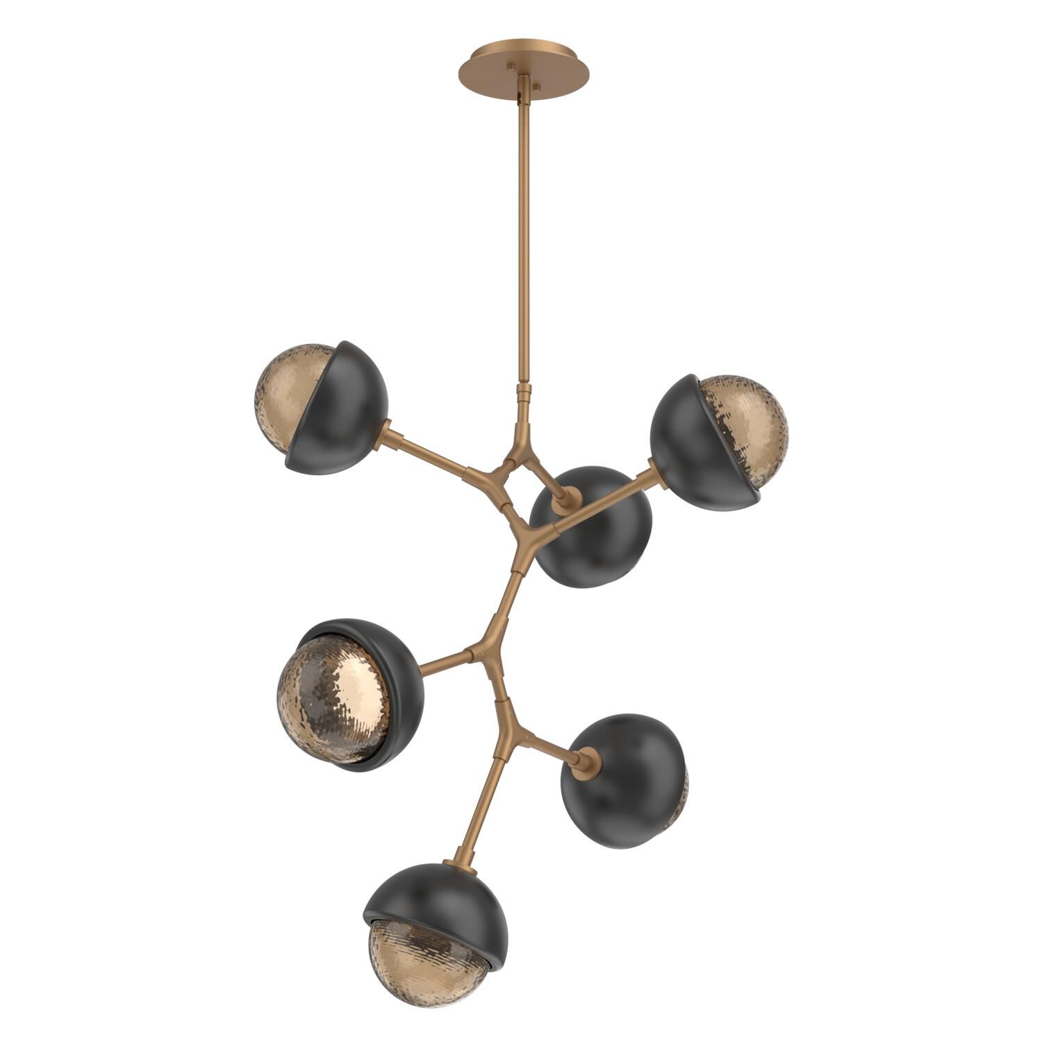 Shown in Novel Brass finish and Bronze glass and Matte Black accent