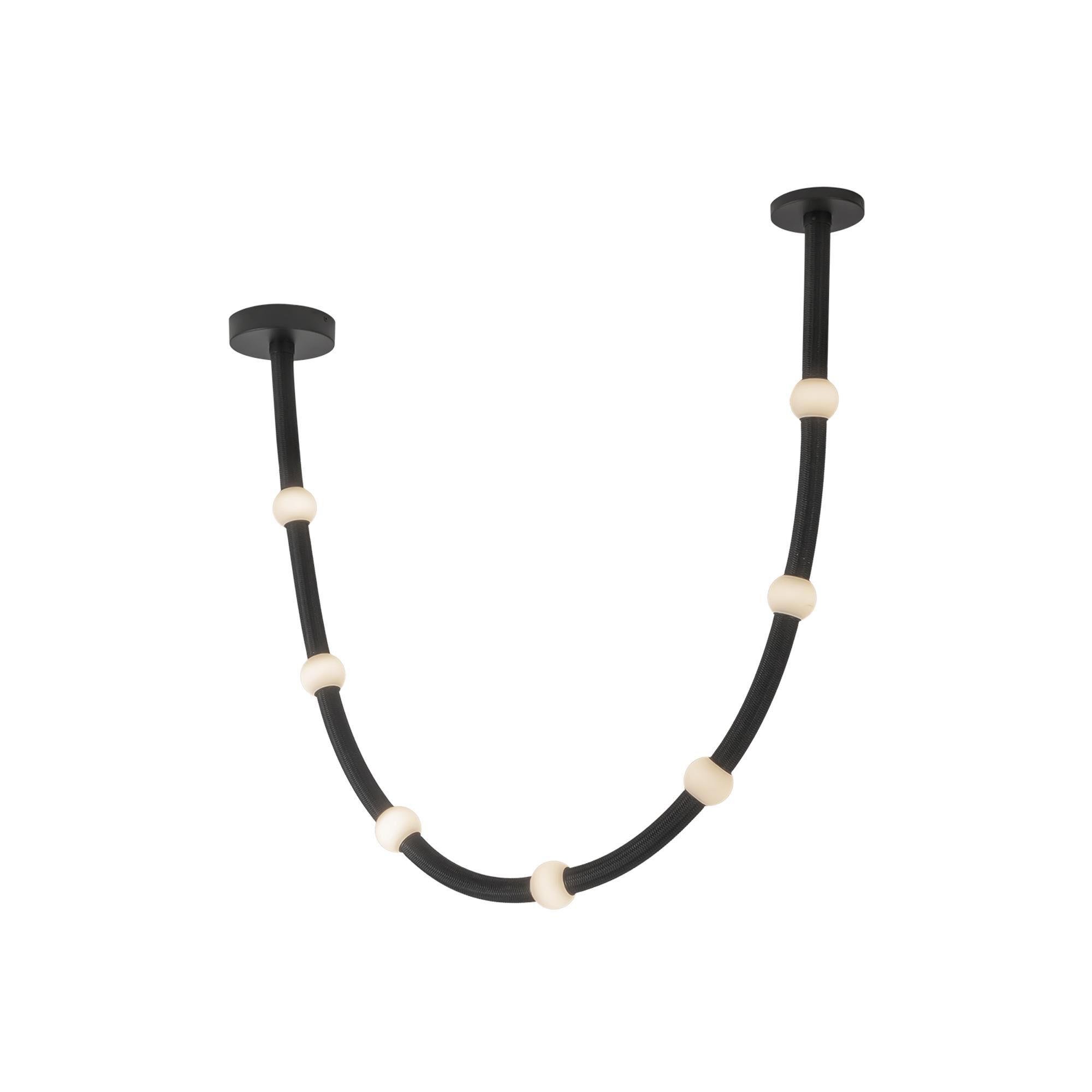 Shown in Black finish and Opal glass