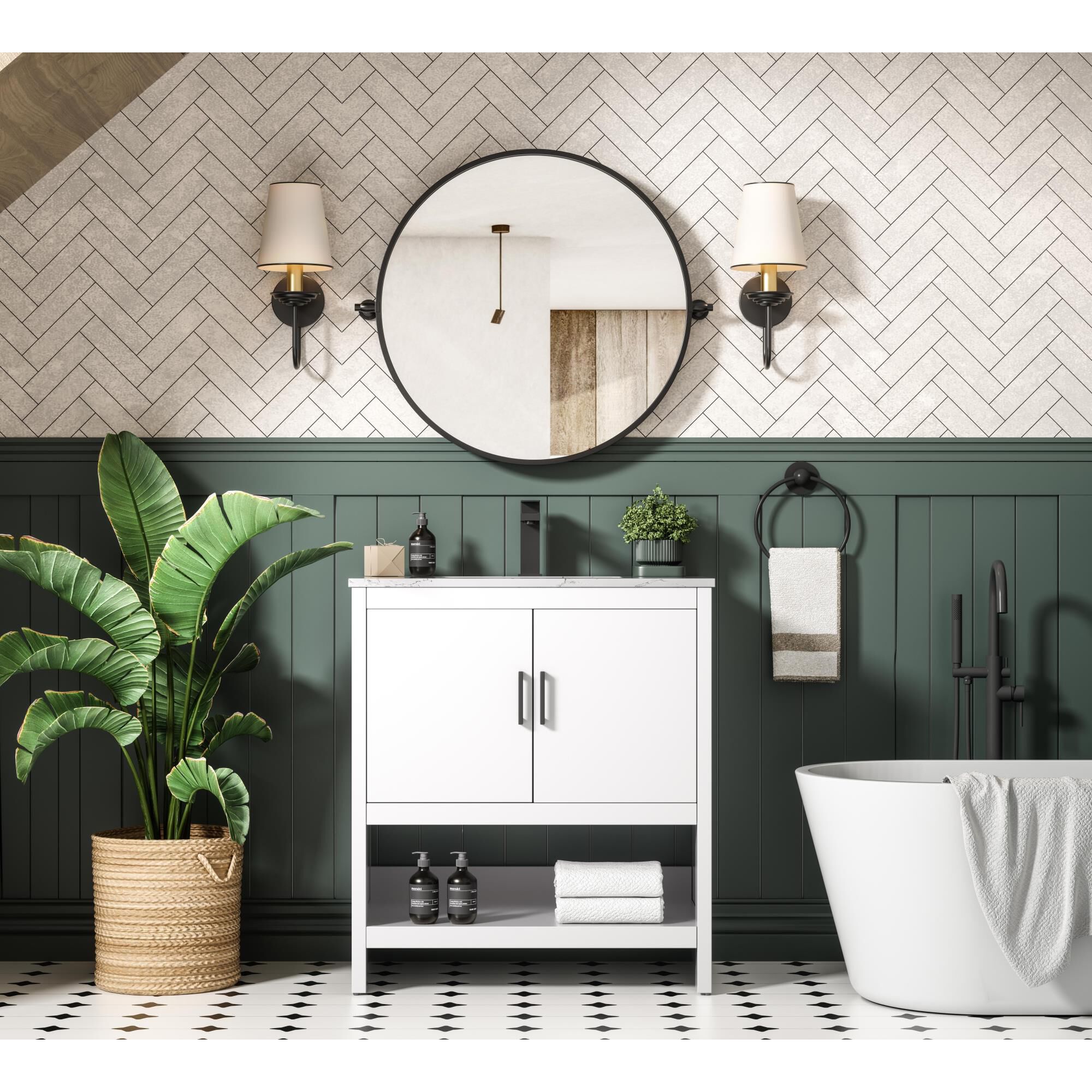 Ira 30 Inch Bath Vanity by Elegant Dcor