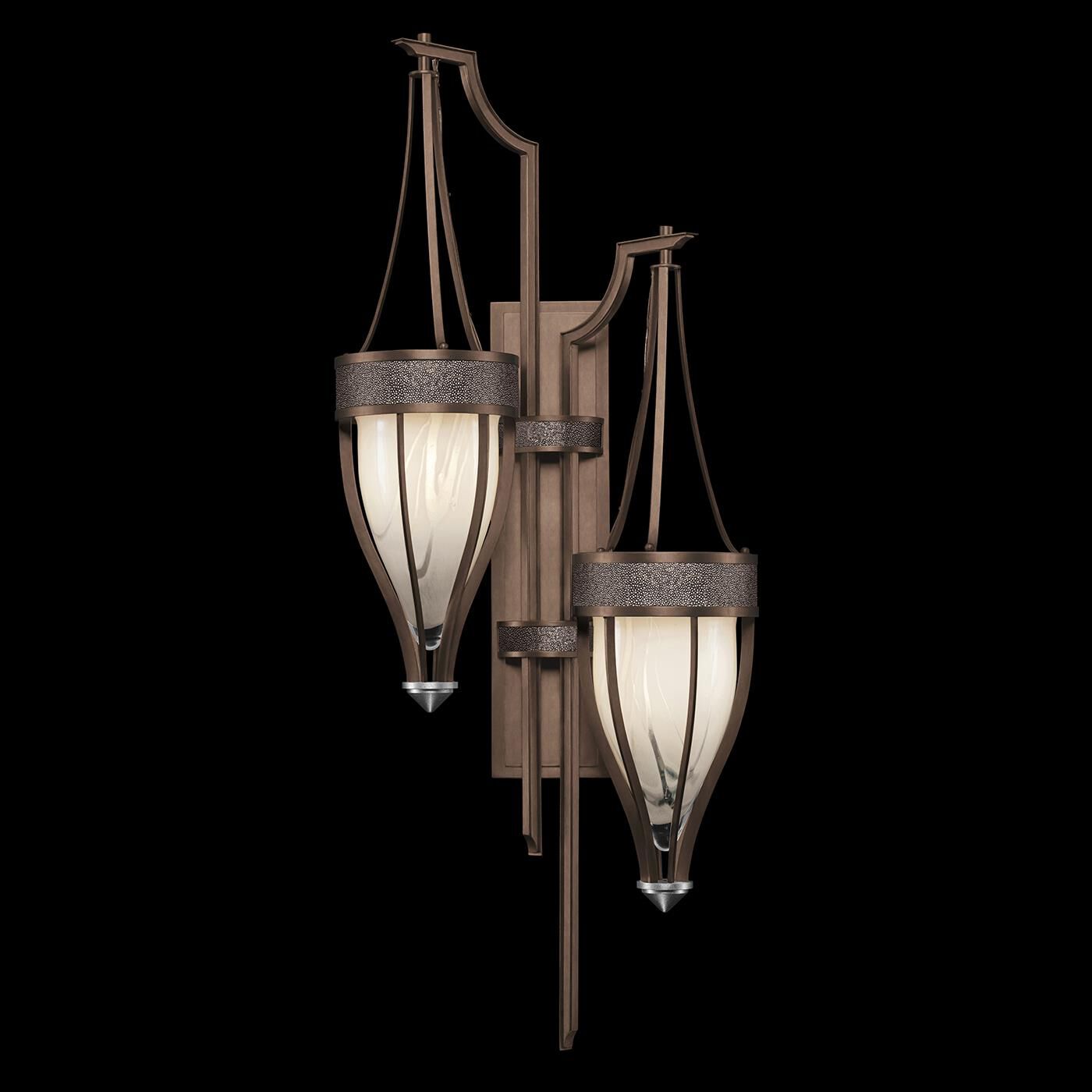 Shown in Bronze and Nickel  finish and Pebble accent