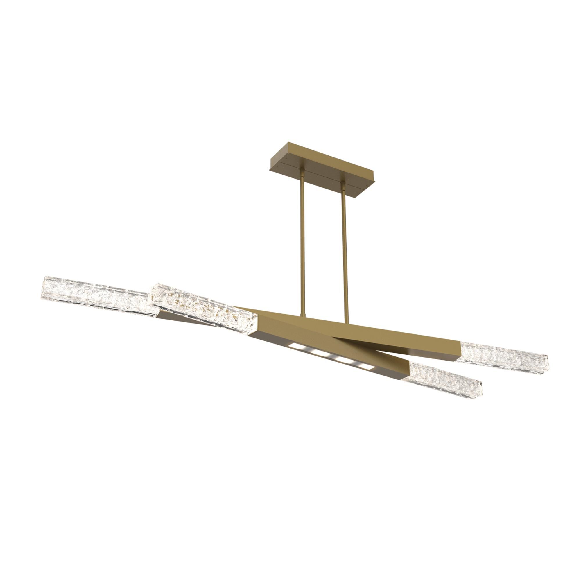 Shown in Gilded Brass finish and Clear glass