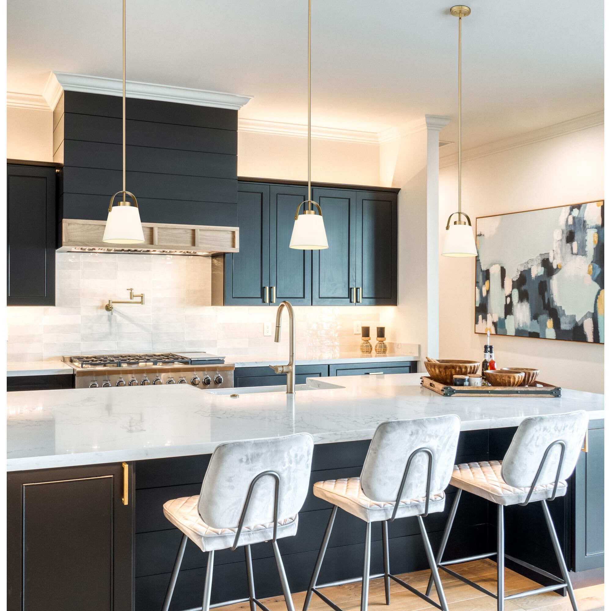 Shown in Heritage Brass finish and Ivory glass