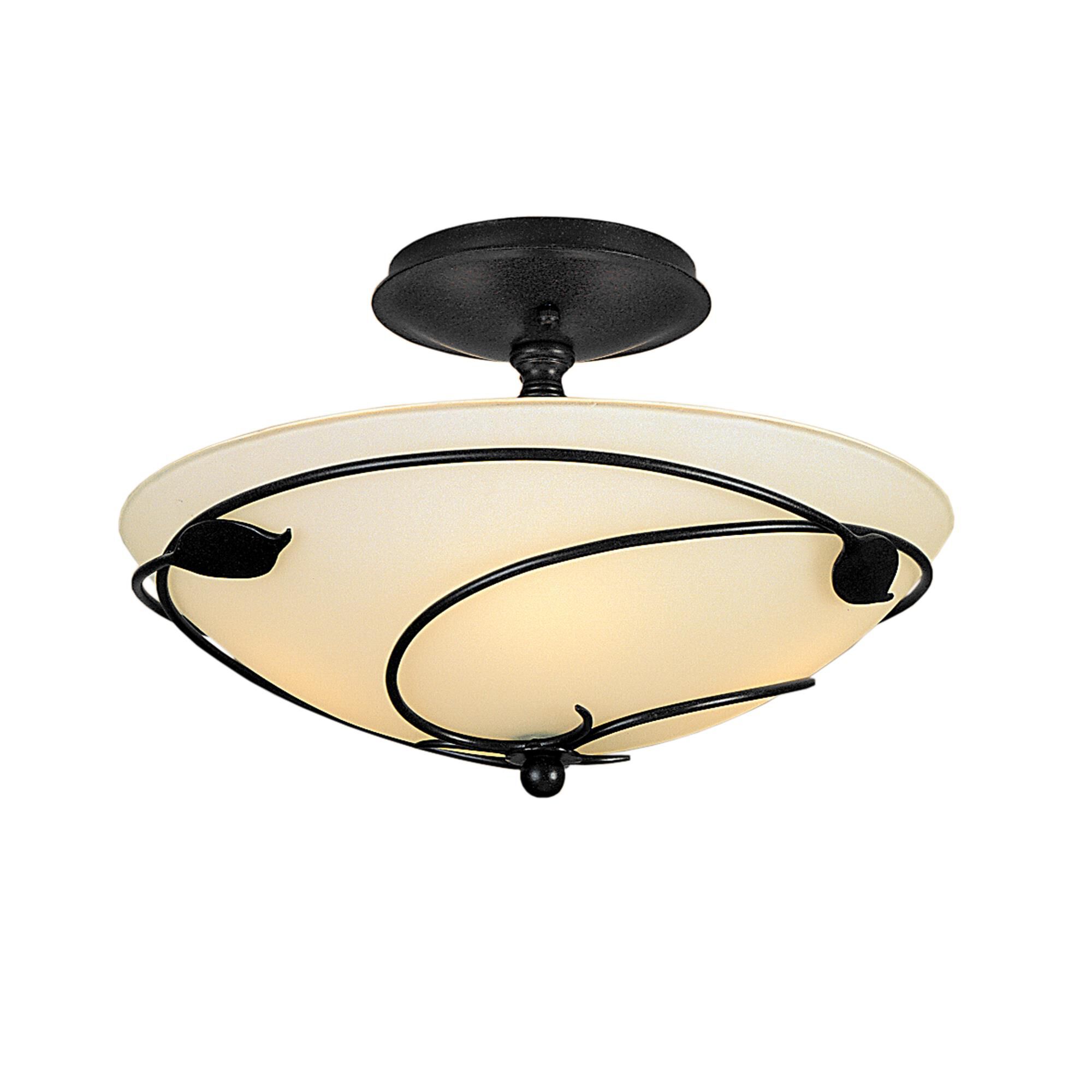Forged Leaves 13 Inch 2 Light Semi Flush Mount by Hubbardton Forge