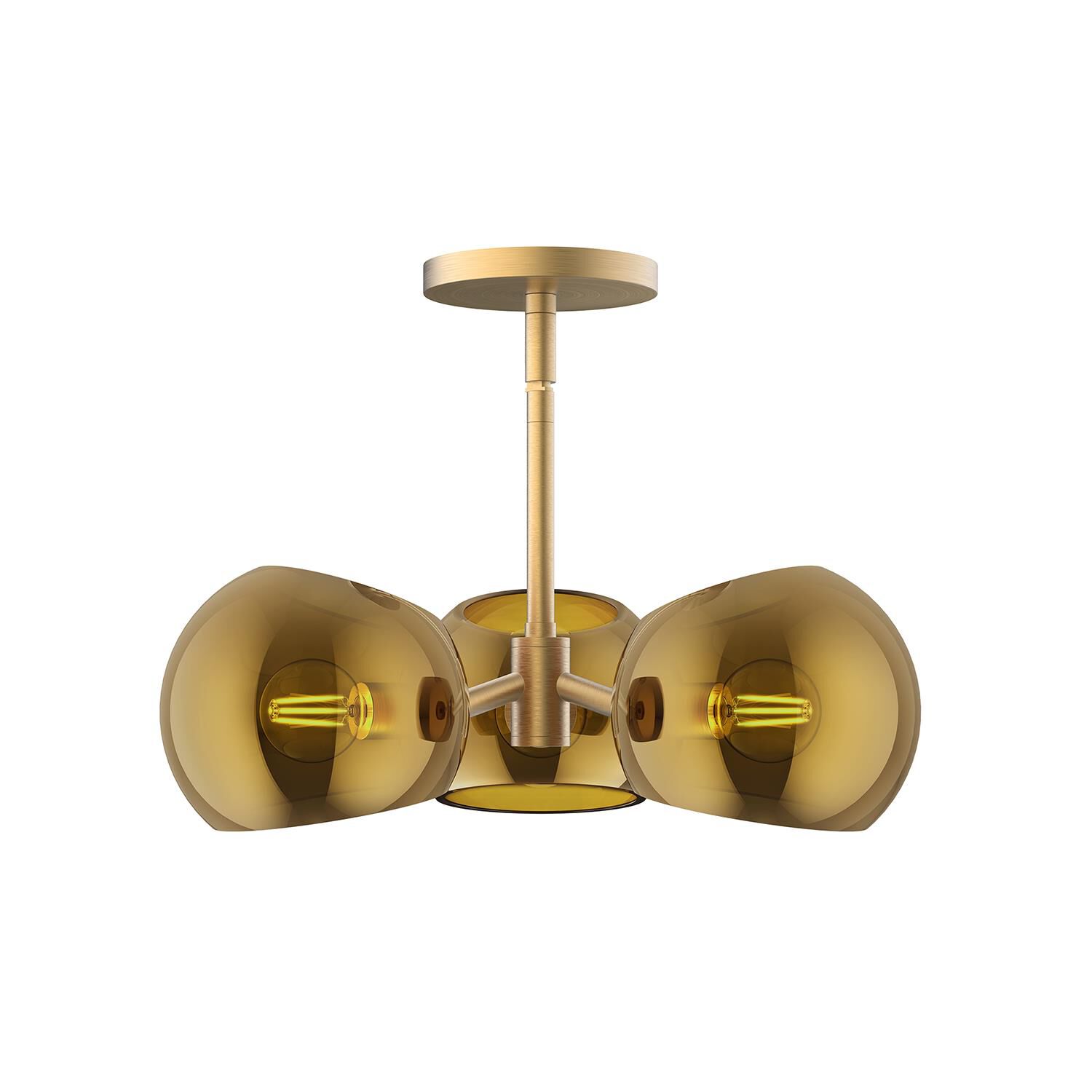 Shown in Brushed Gold finish and Copper glass