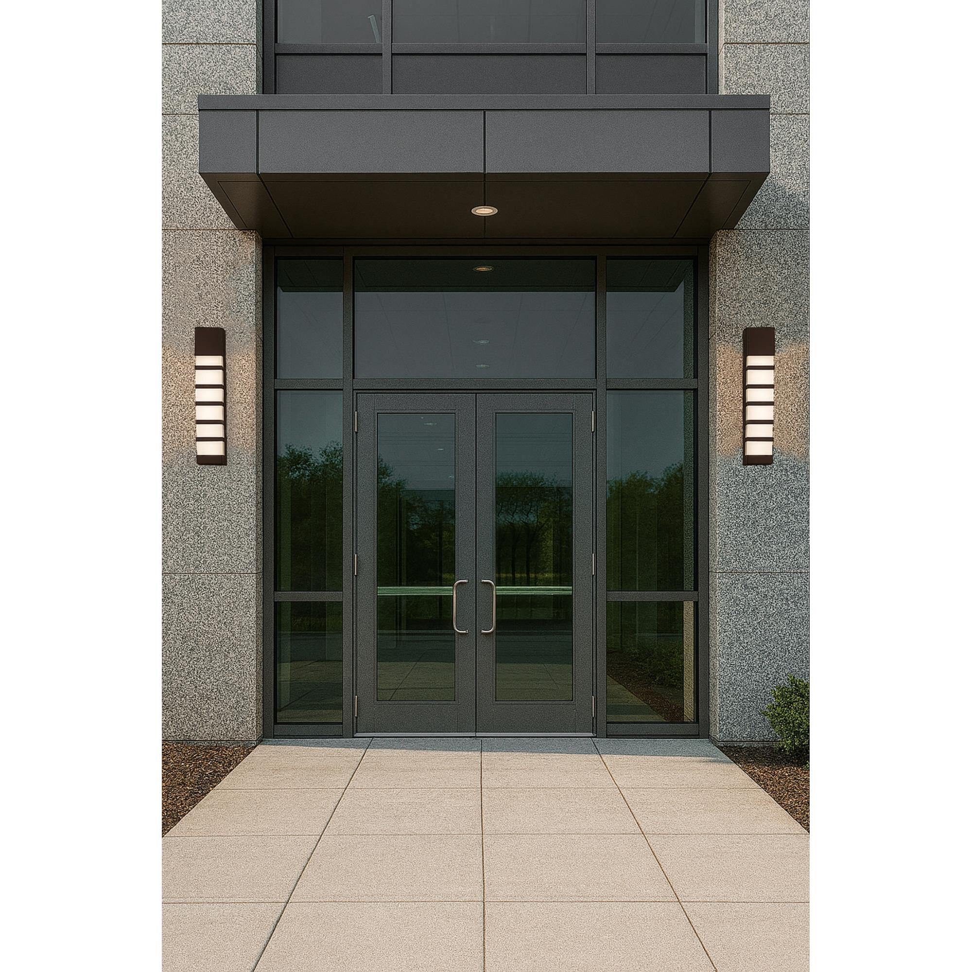 Shown in Bronze finish and White Acrylic glass