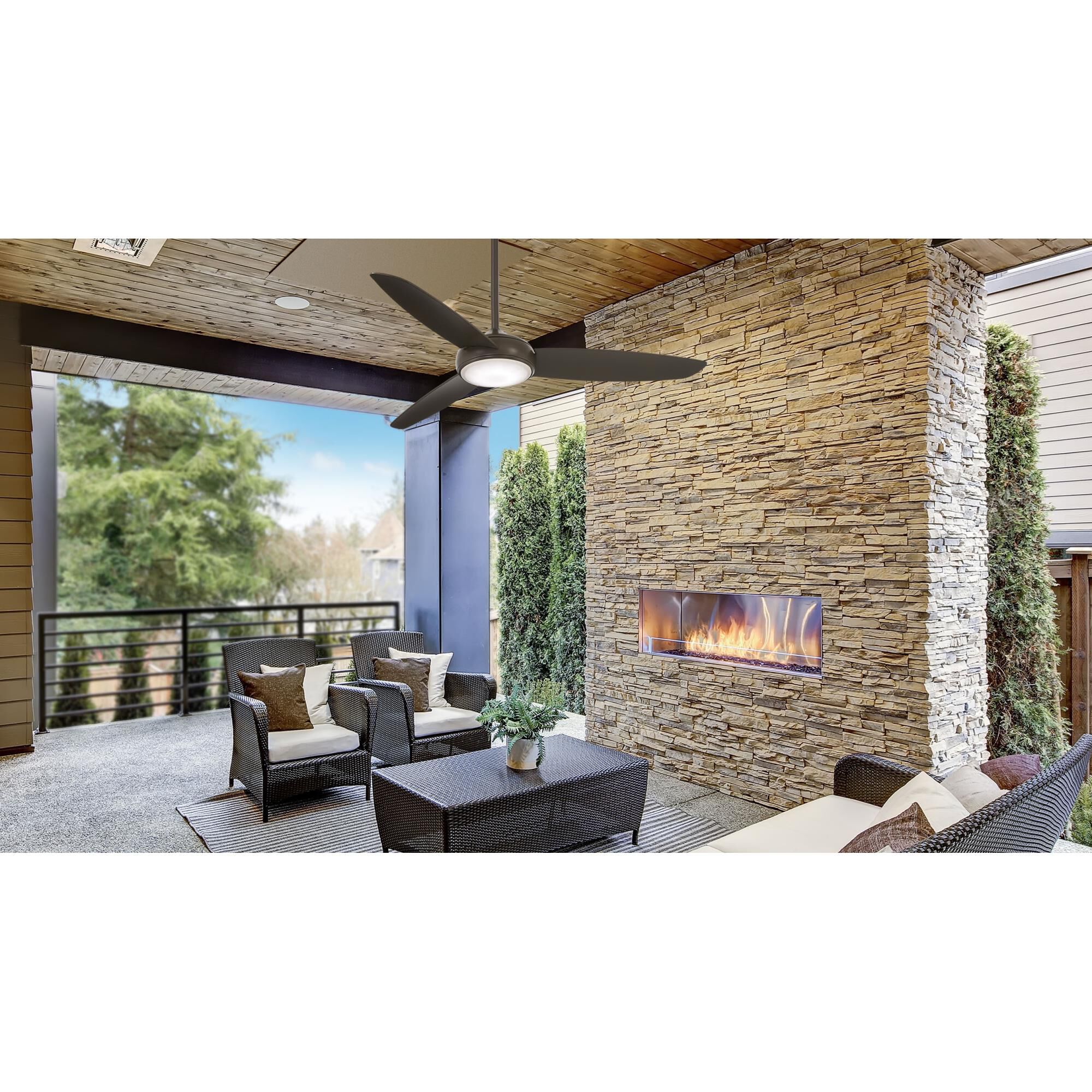 Concept Outdoor Rated 54 Inch Ceiling Fan with Light Kit by Minka Aire