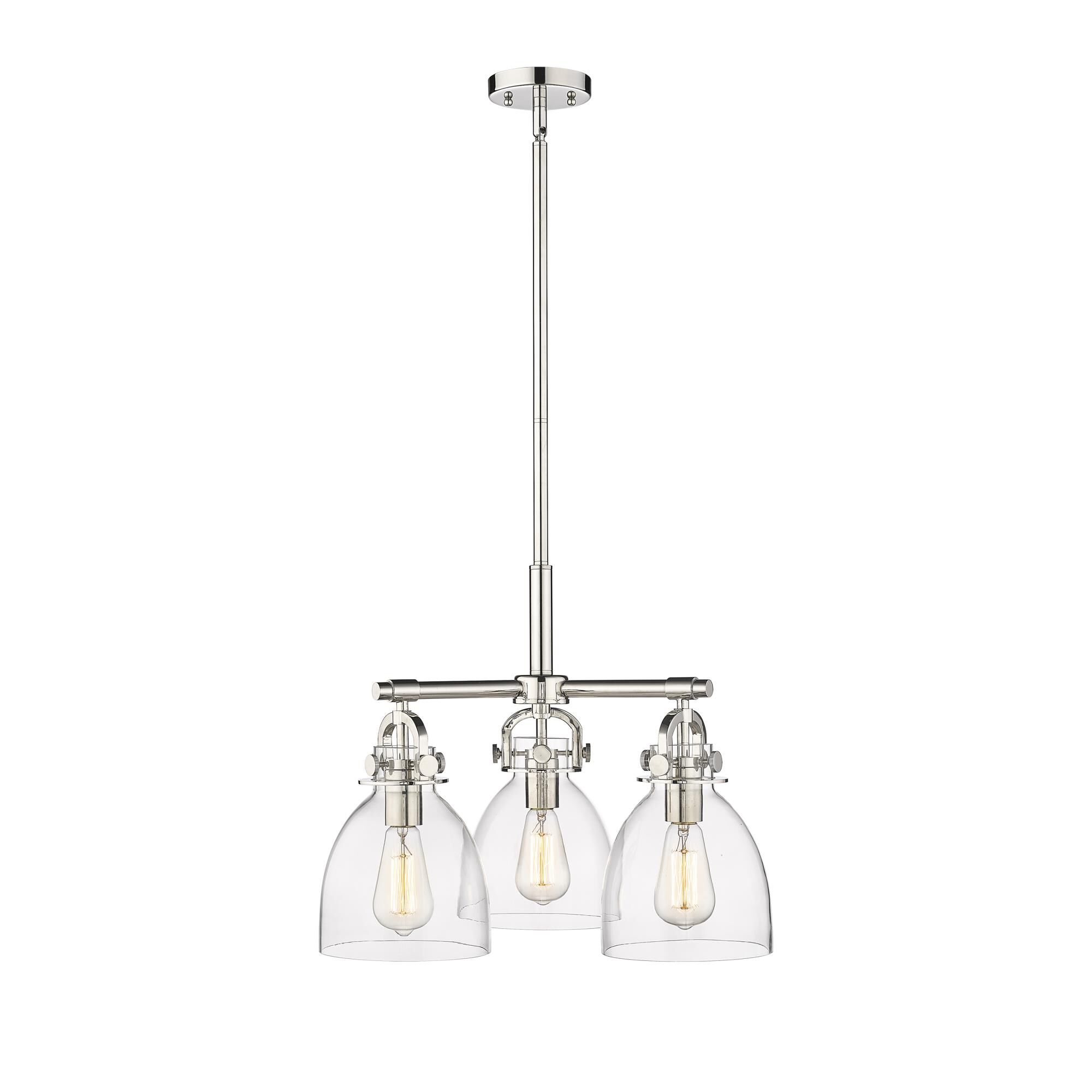 Shown in Polished Nickel finish and Clear glass