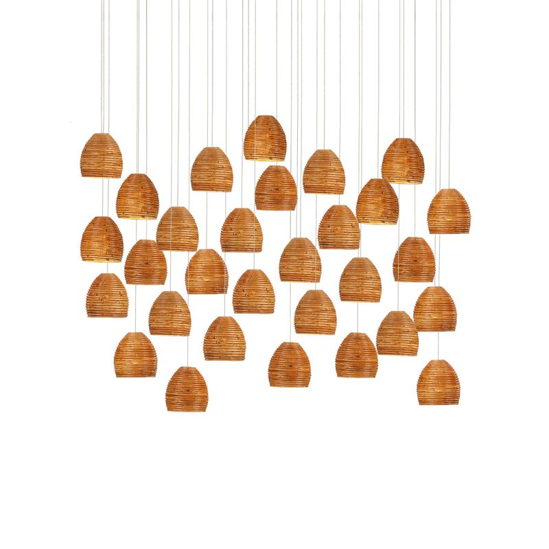 Beehive 58 Inch 30 Light LED Linear Suspension Light by Currey and Company