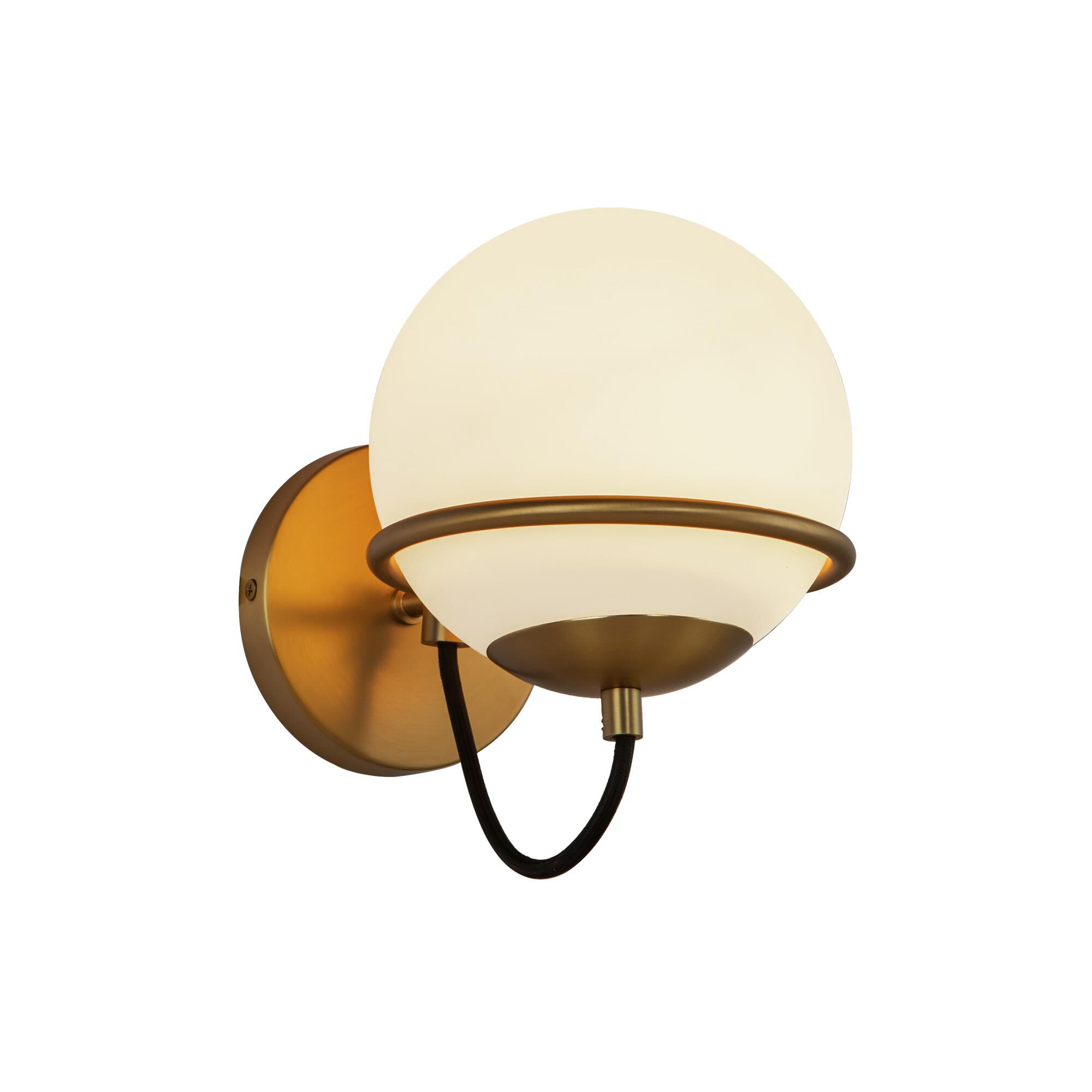 Shown in Aged Brass/Opal Glass|matte Black/Opal Glass finish and Opal glass and Opal Glass shade