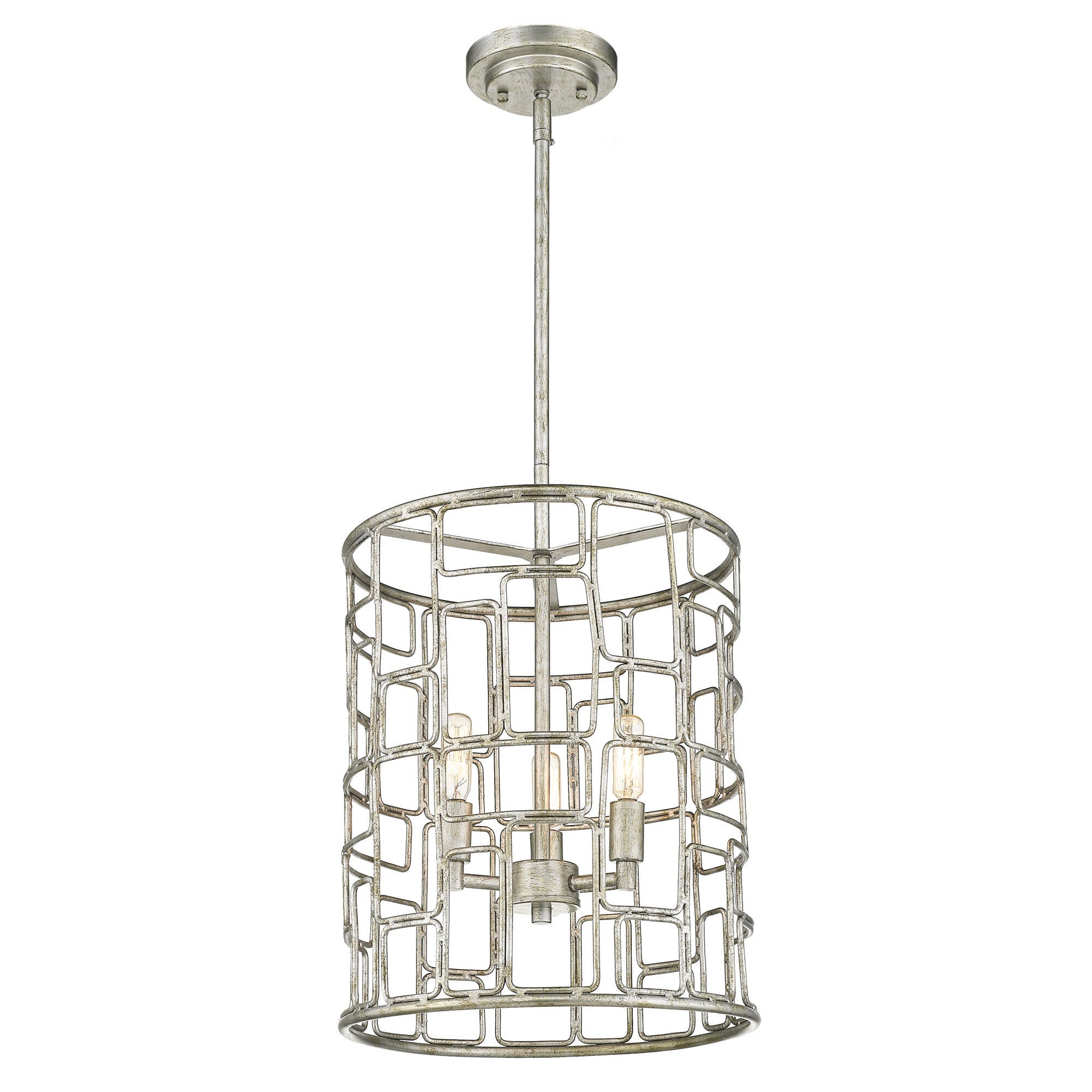 Shown in Antique Silver finish and -- glass and -- shade