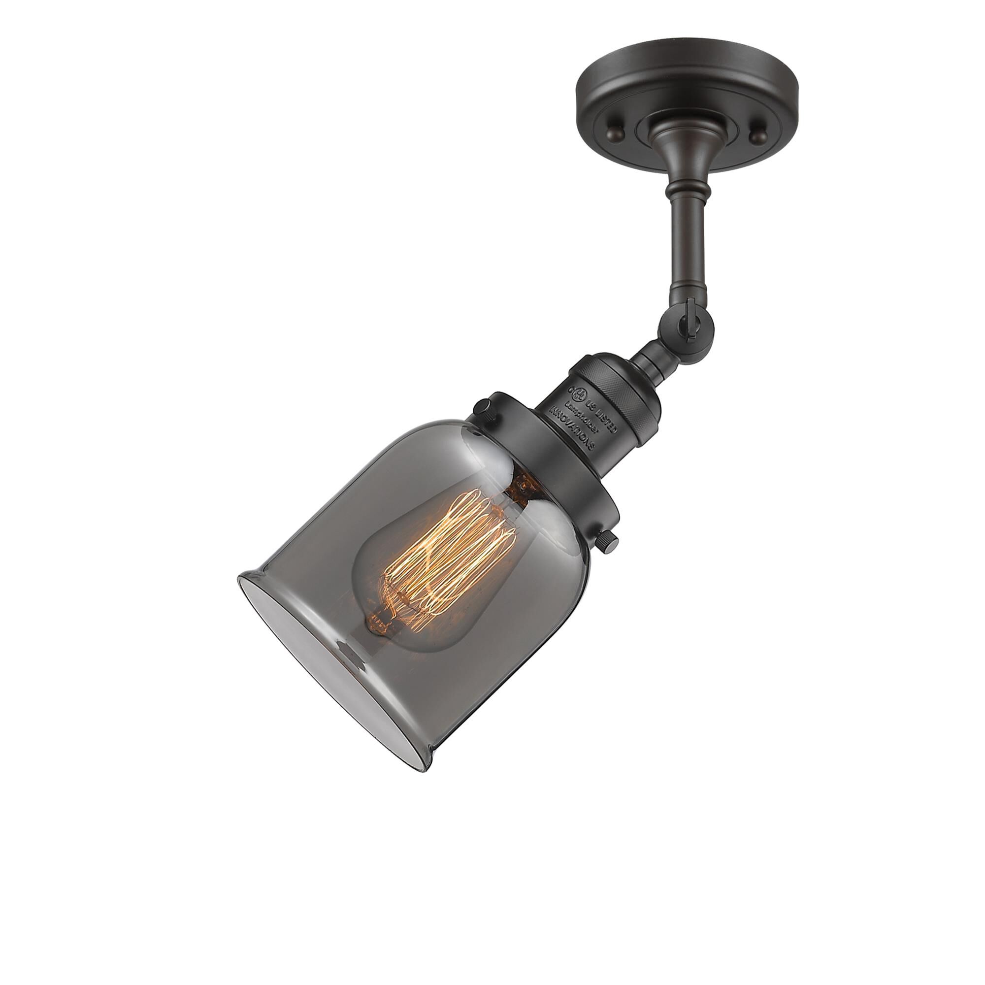 Shown in Oil Rubbed Bronze finish and Plated Smoked glass