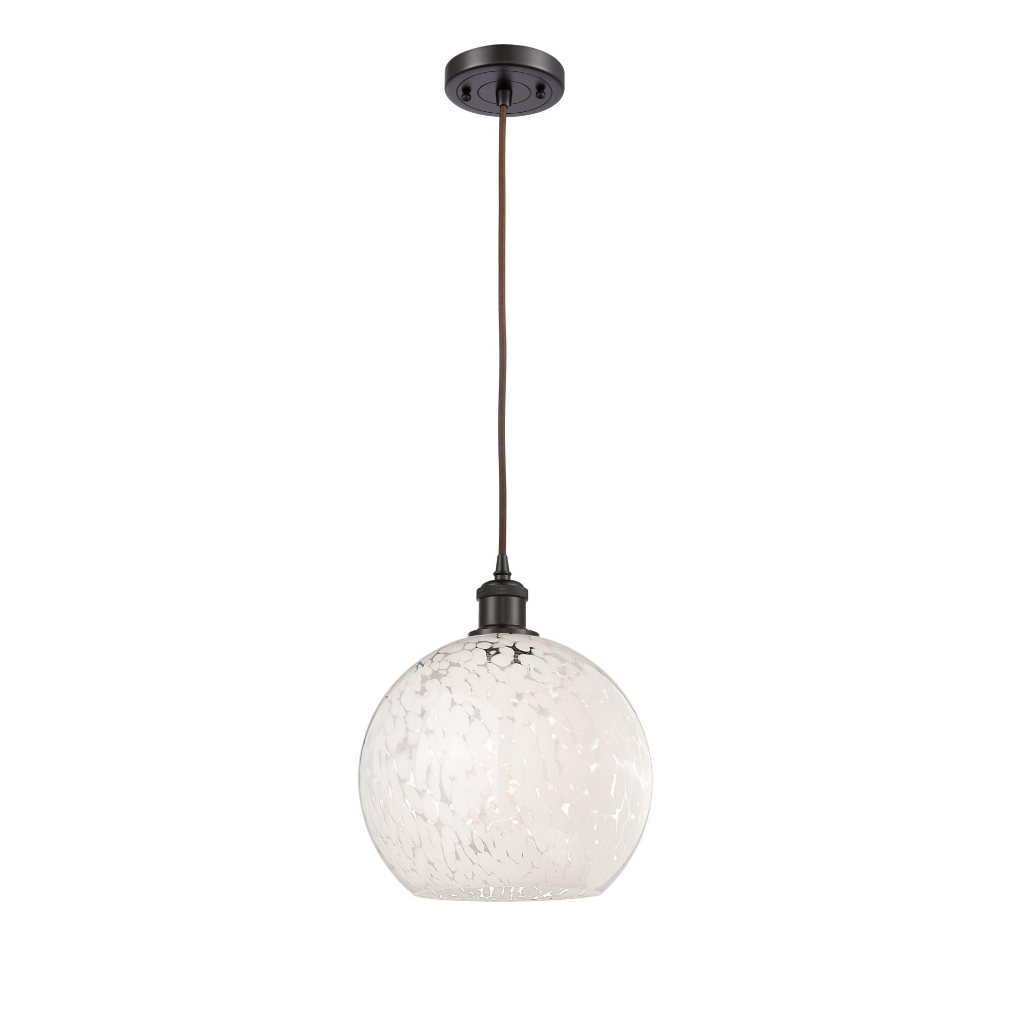 Bruno Marashlian White Mouchette 10 Inch Mini Pendant by Innovations Lighting