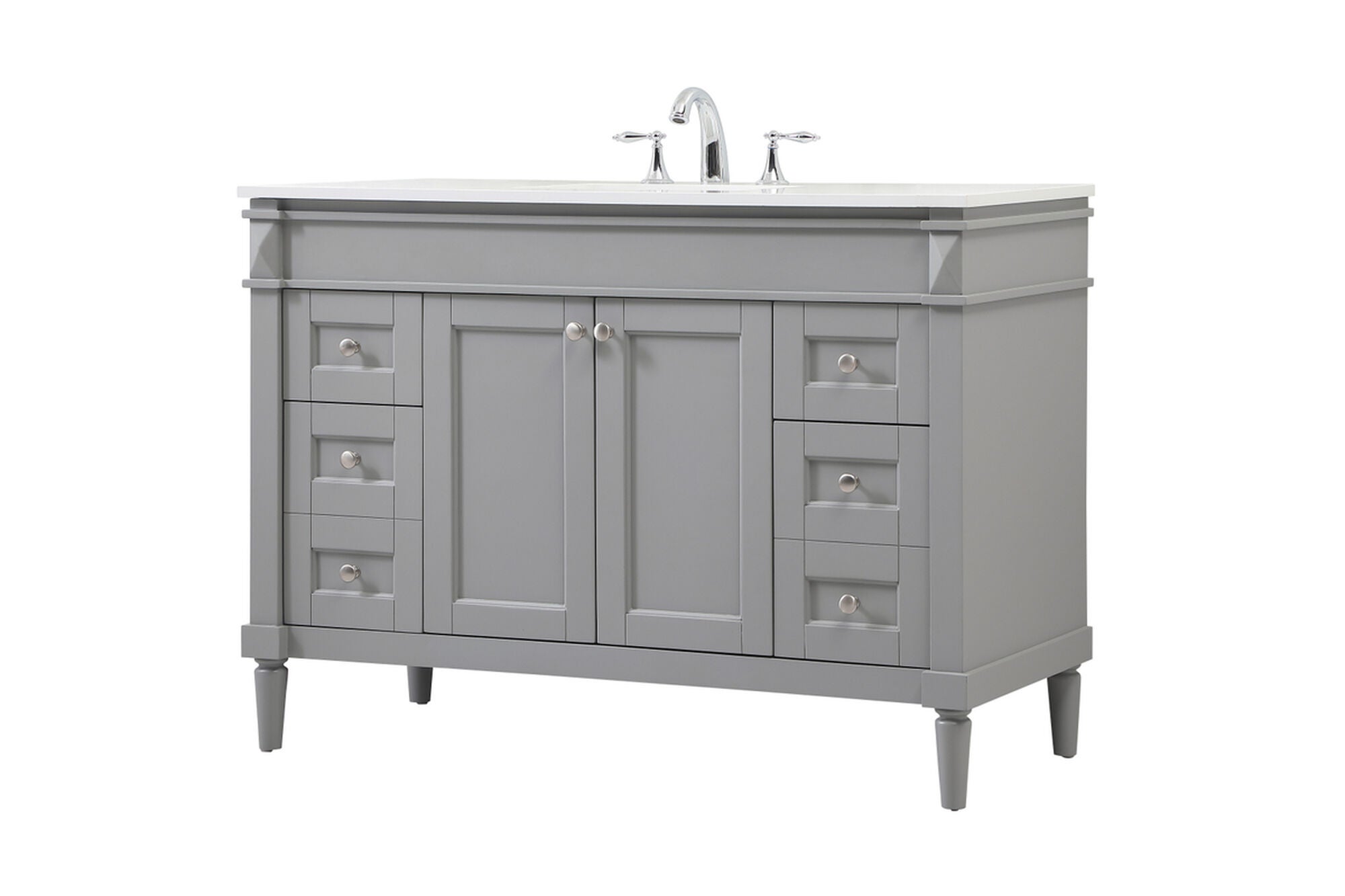 Shown in Grey finish and No Backsplash accent
