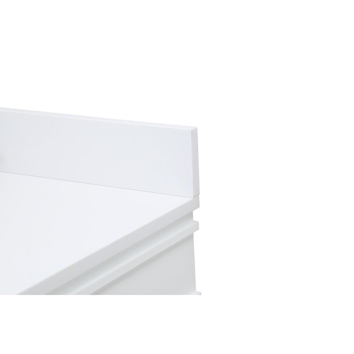 Shown in White finish and Backsplash accent