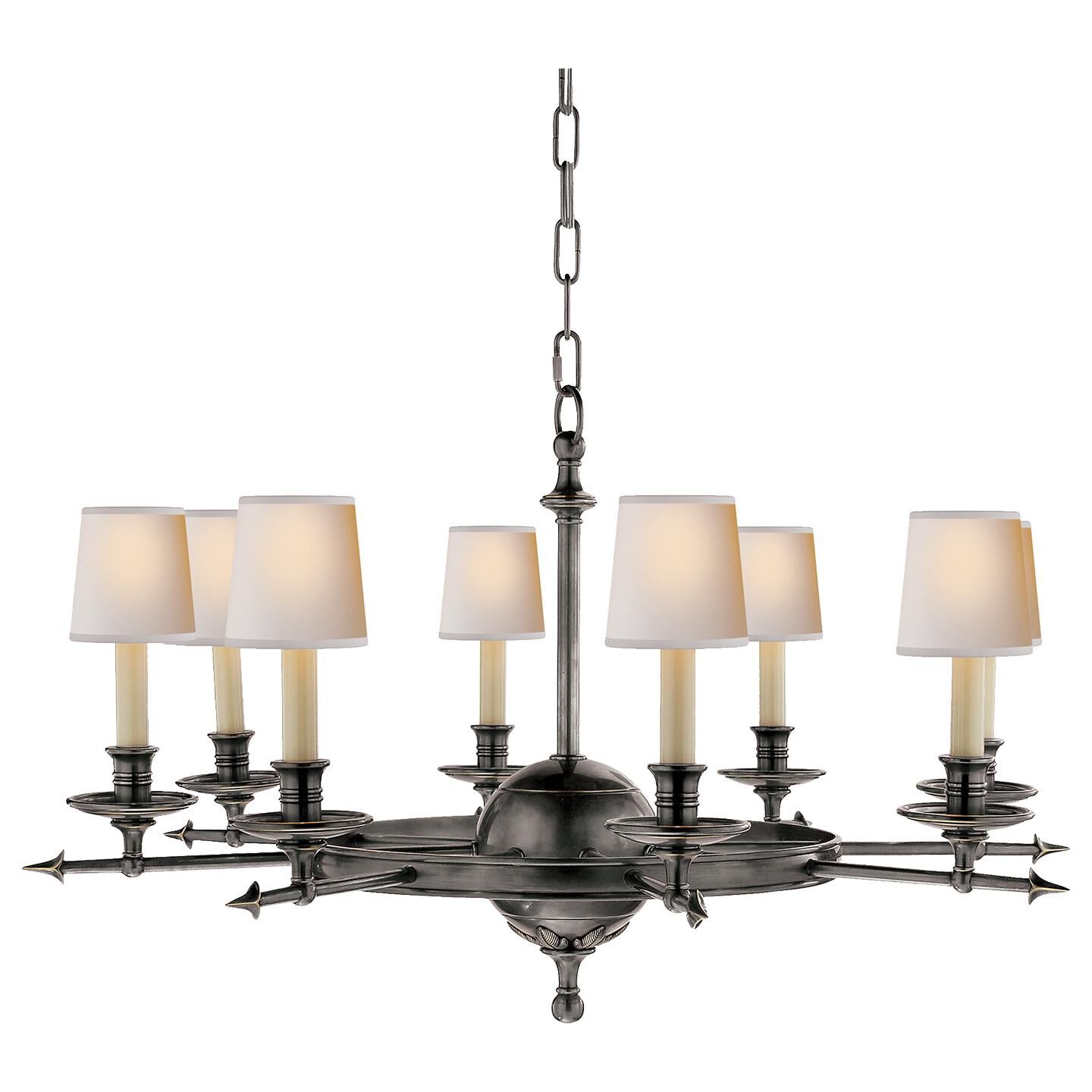 Shown in Bronze finish and Chsnp  Sold Separately shade