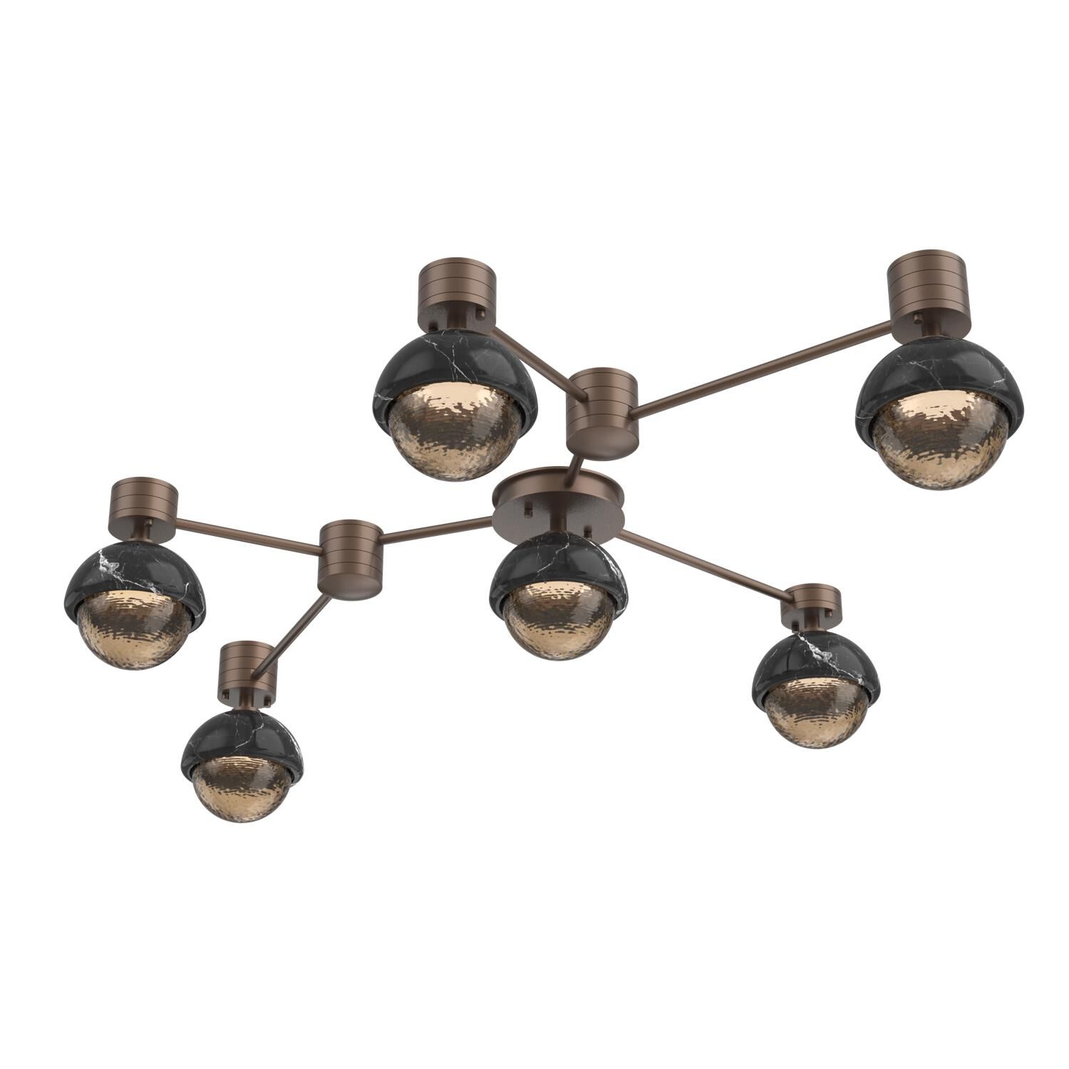 Shown in Burnished Bronze finish and Bronze glass and Black Marble accent