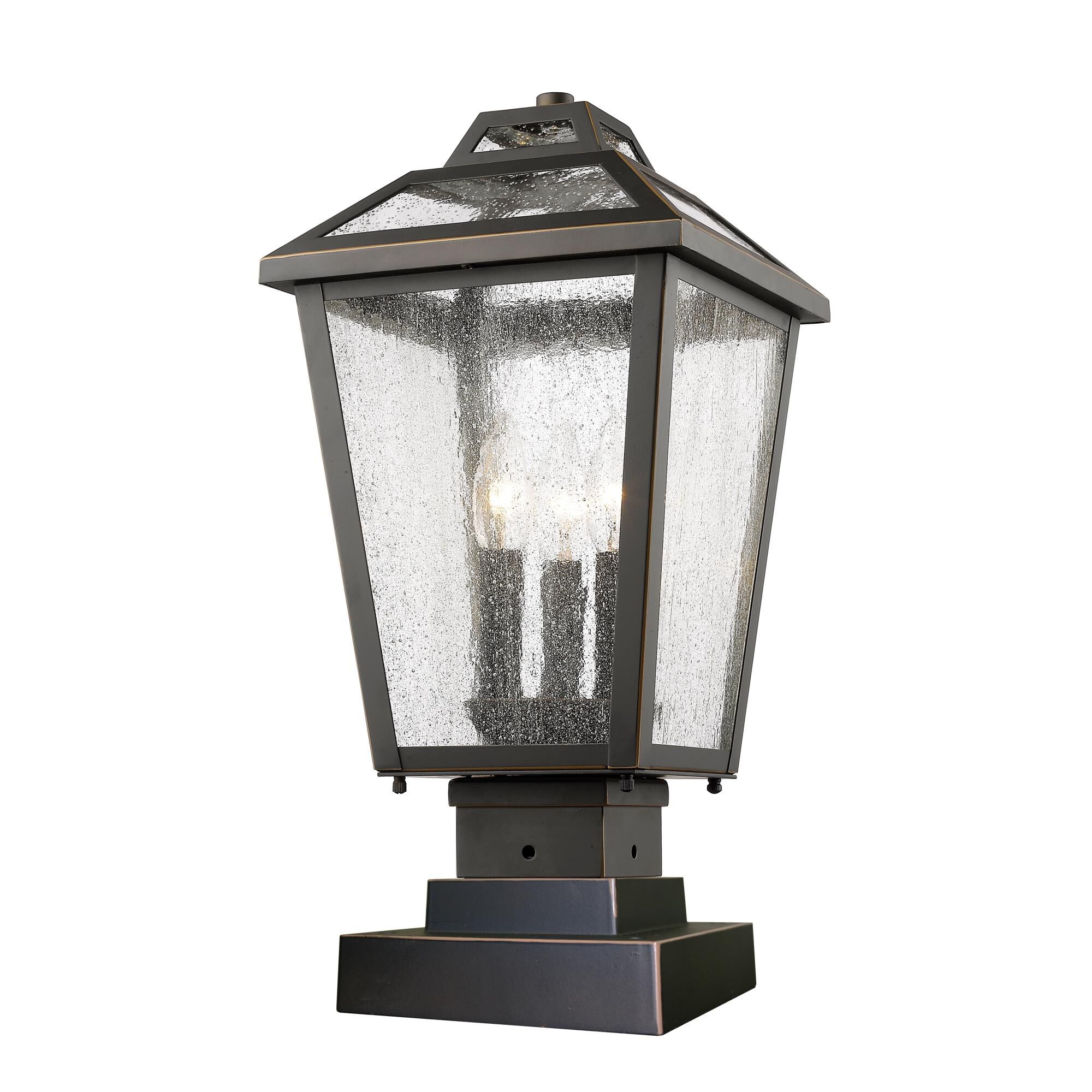 Bayland 18 Inch Tall 3 Light Outdoor Pier Lamp by Z-Lite