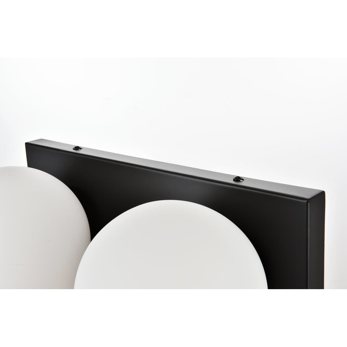 Shown in Black  finish and Frosted White glass