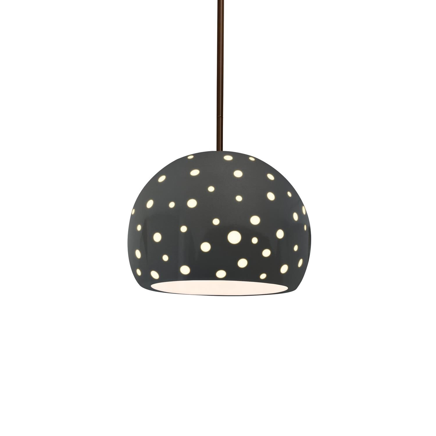 Shown in Dark Bronze finish and Gloss Grey shade