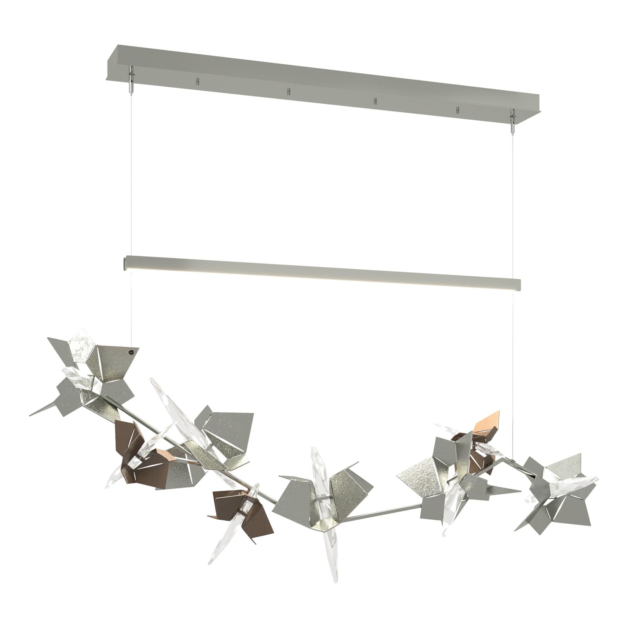 Shown in Sterling finish and Swarovski crystal and Gold glass and Bronze accent