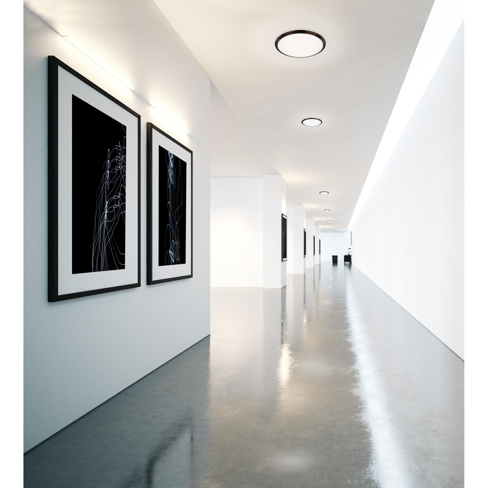 Shown in Black finish and White Opal glass