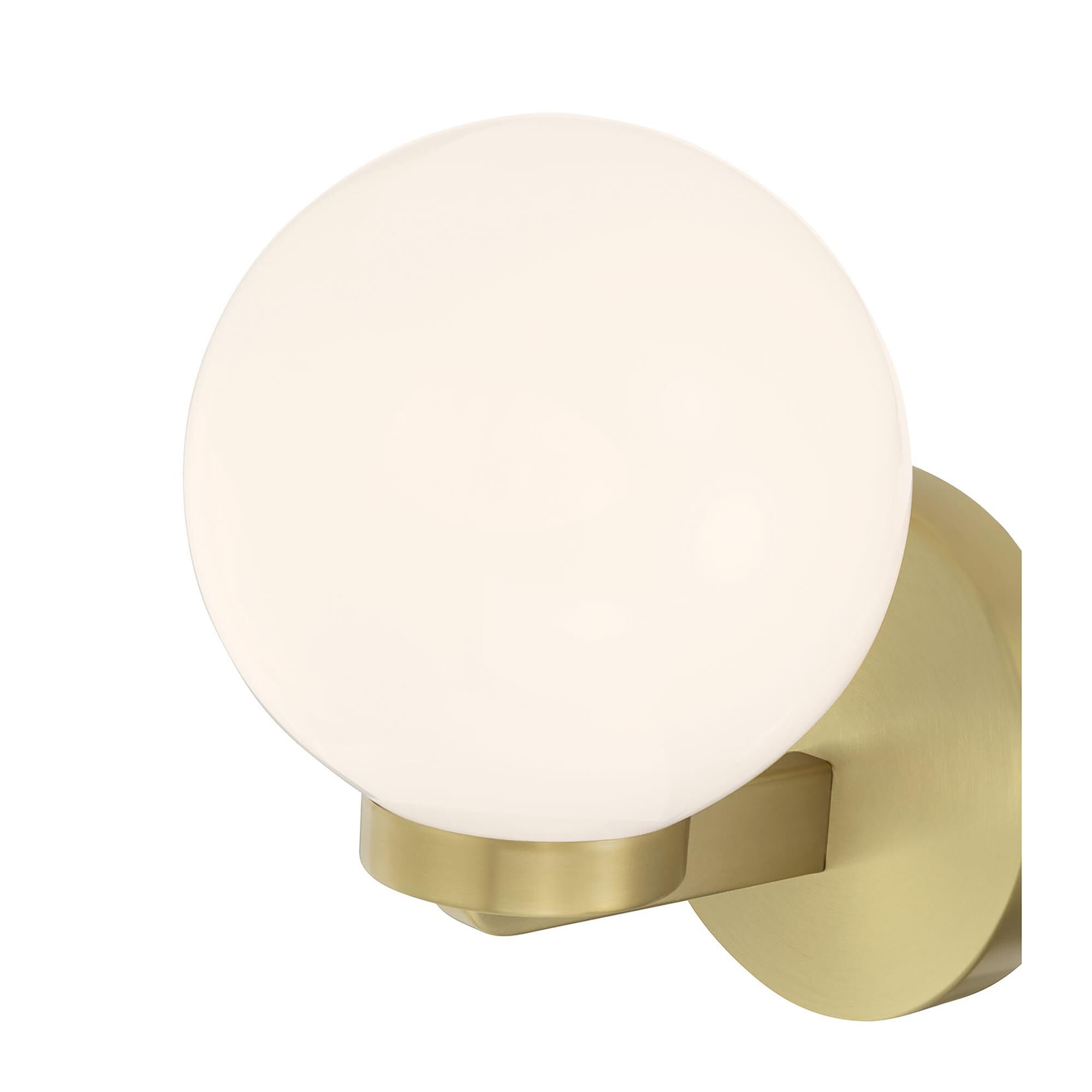 Shown in Vintage Brass finish and Shiny Opal glass