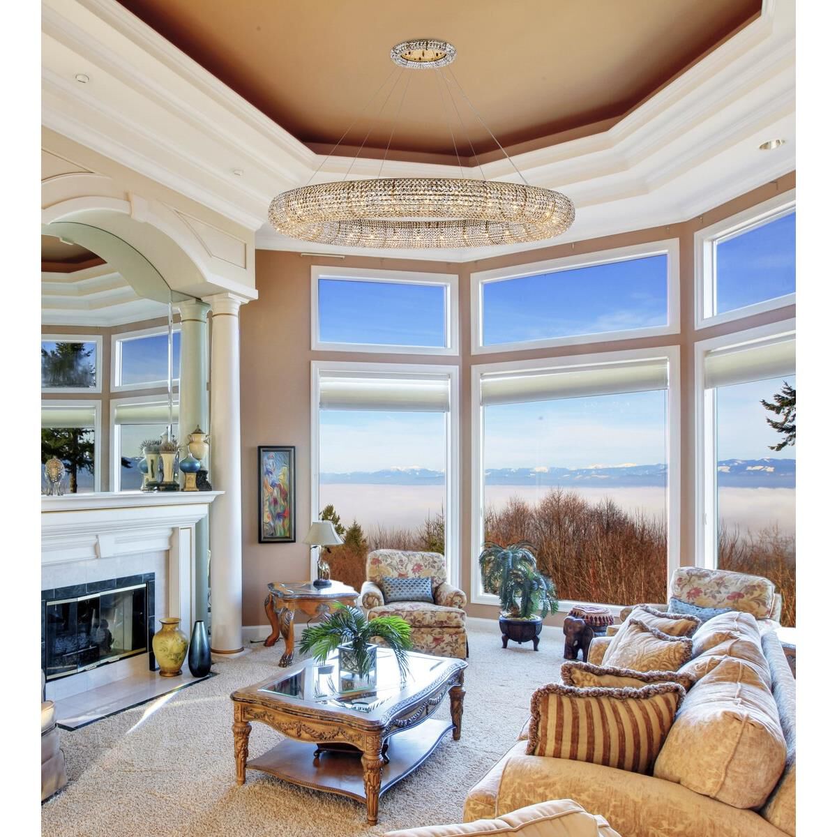 Shown in Gold finish and Royal Cut Clear crystal