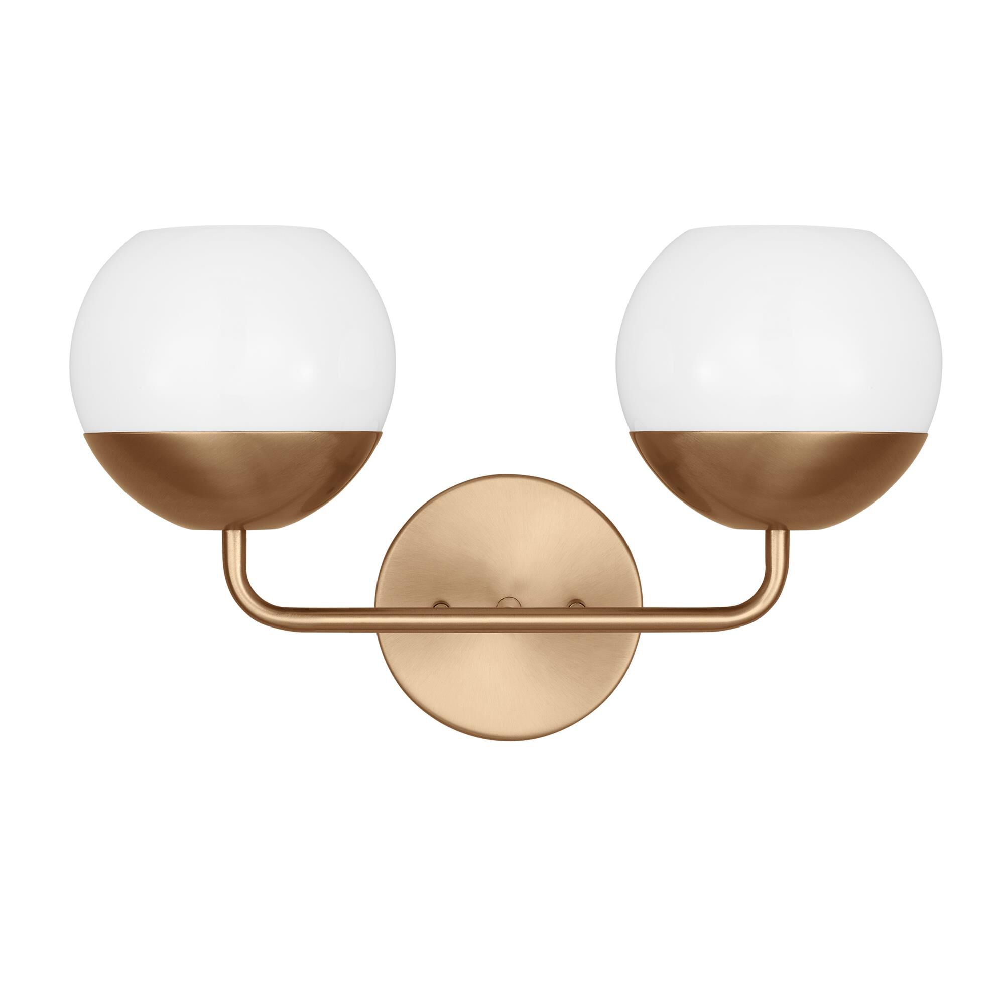 Shown in Satin Brass finish and Milk glass and Milk Glass s shade