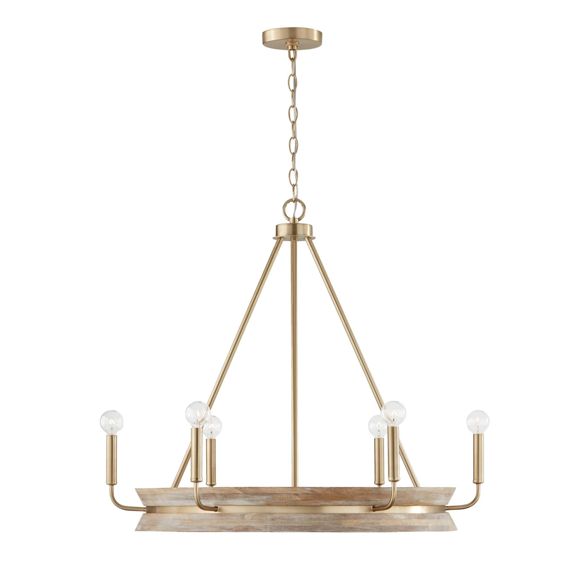 Shown in White Wash and Matte Brass finish