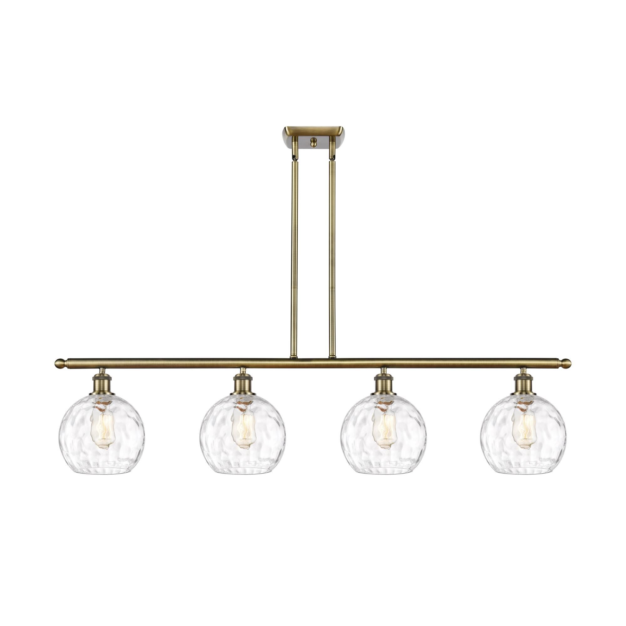 Bruno Marashlian Athens Water Glass 48 Inch 4 Light Linear Suspension Light by Innovations Lighting