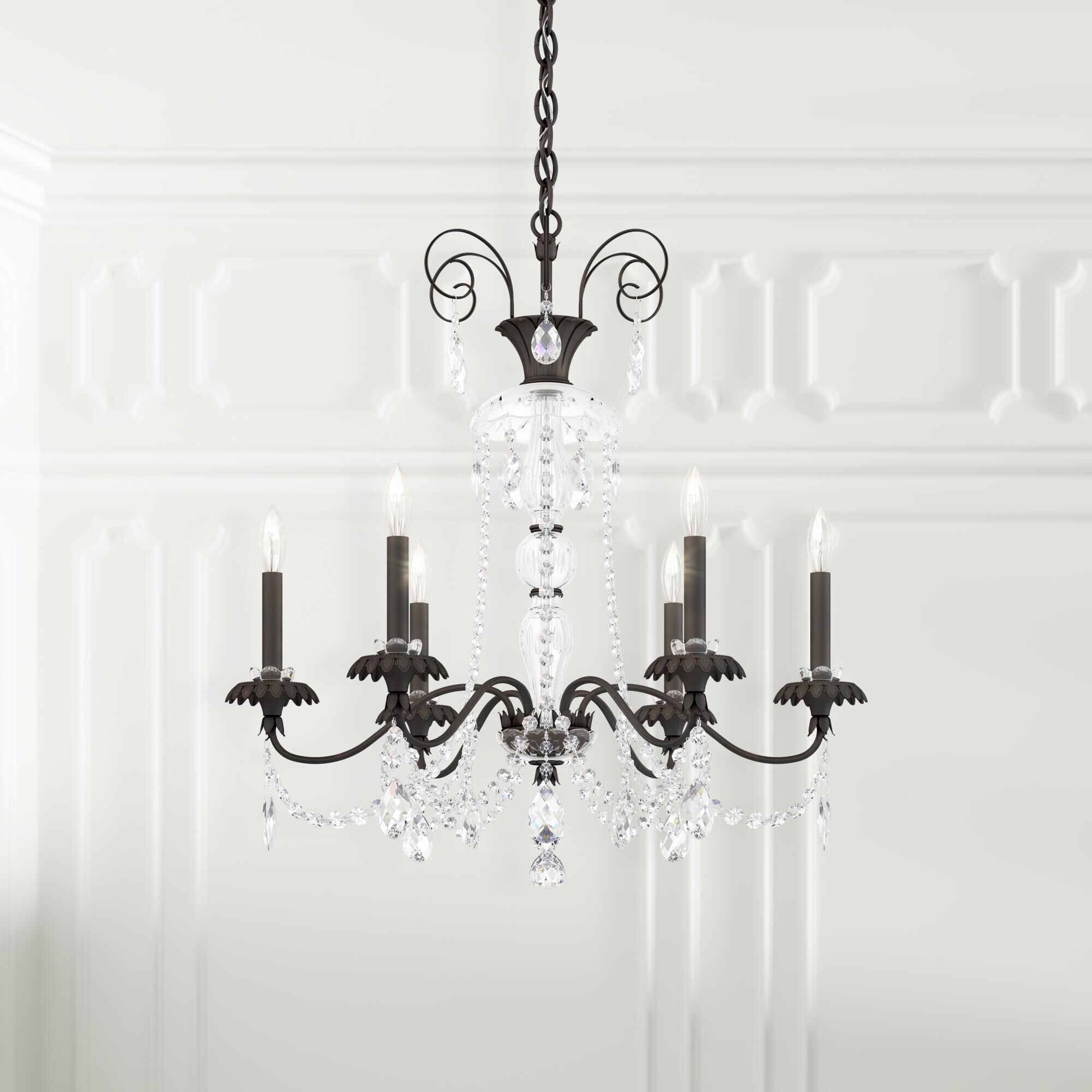 Helenia 28 Inch 6 Light Chandelier by Schonbek