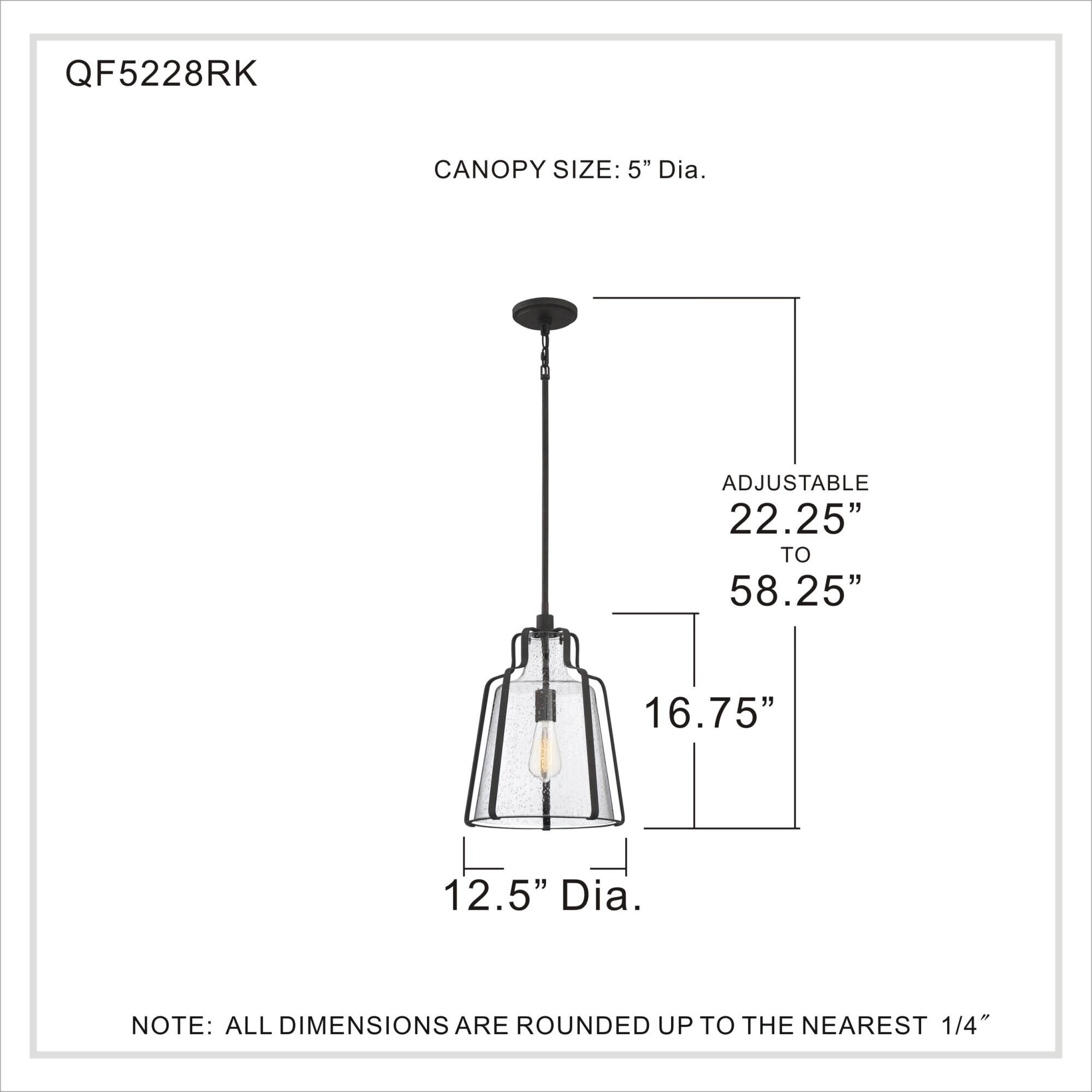 12 Inch Large Pendant by Quoizel