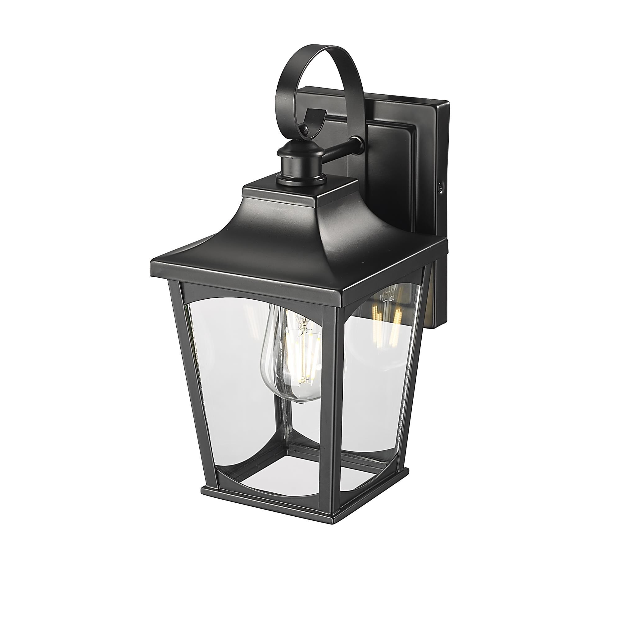 Shown in Powder Coated Black finish and Clear glass