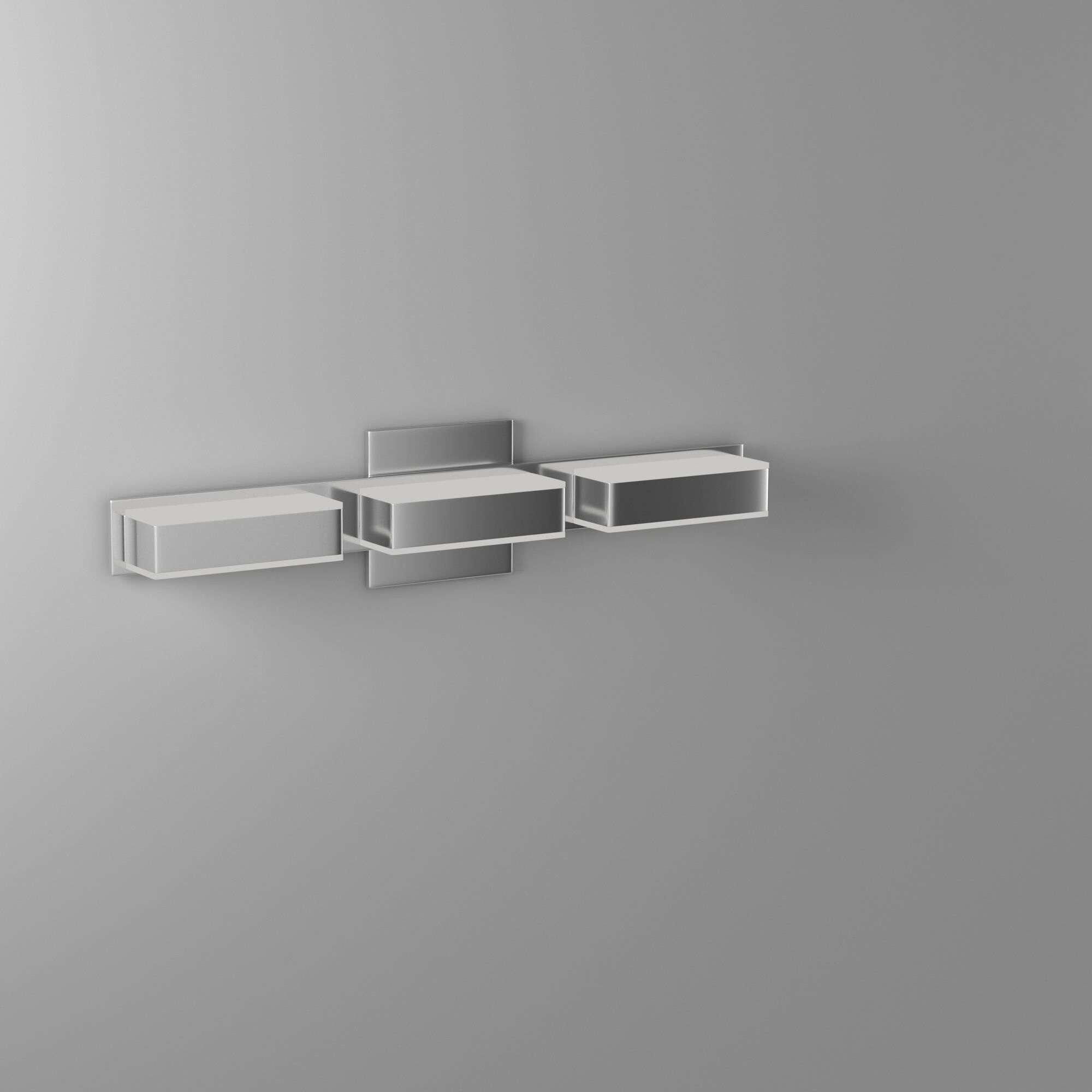 Shown in Polished Chrome finish and White glass