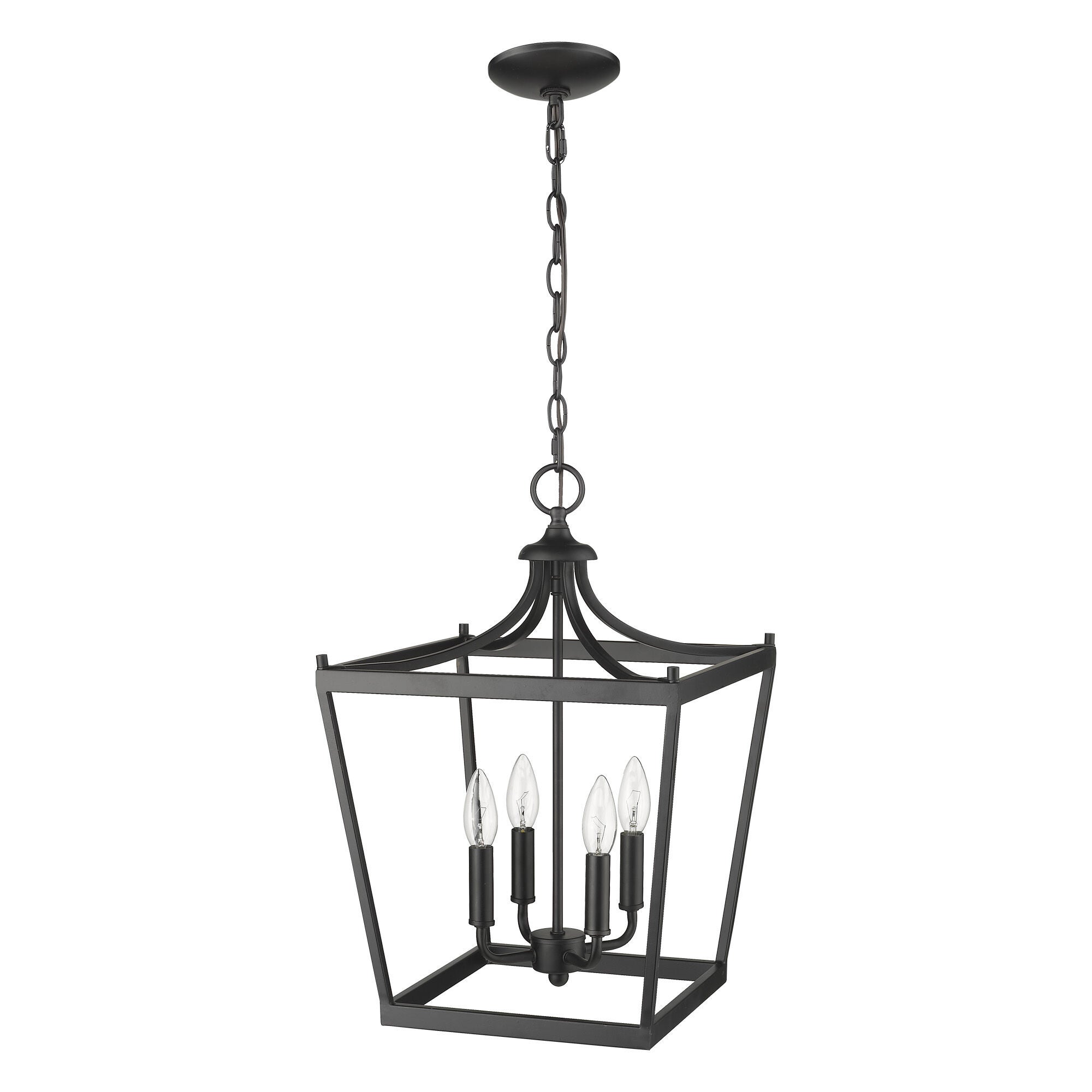 Shown in Matte Black finish and -- glass and -- shade