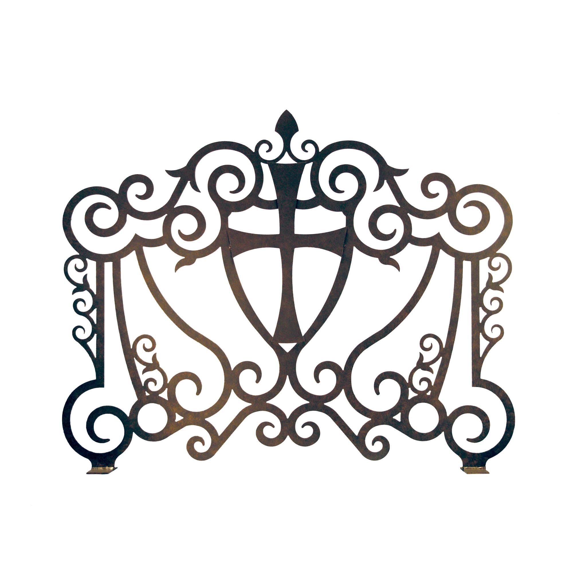 Cross Fireplace Screen by Meyda Lighting