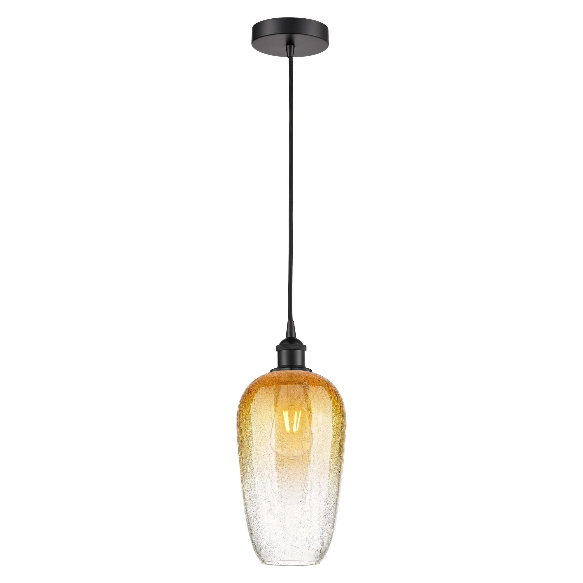 Shown in Matte Black finish and Amber glass