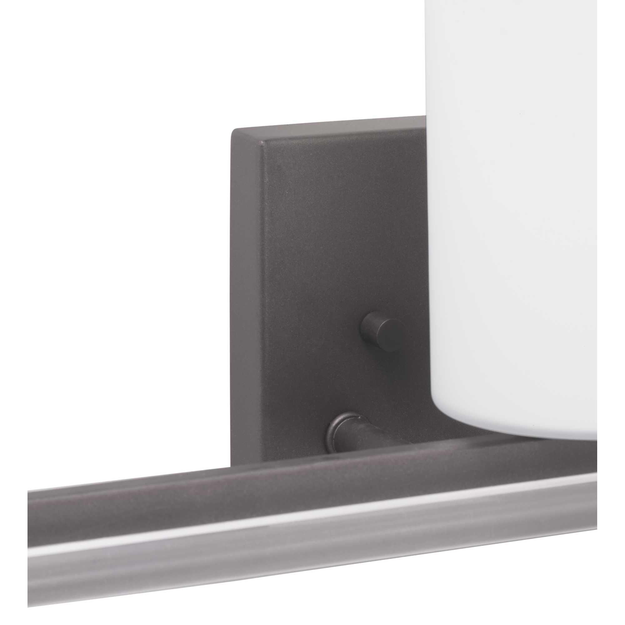 Shown in Black finish and Etched Opal glass