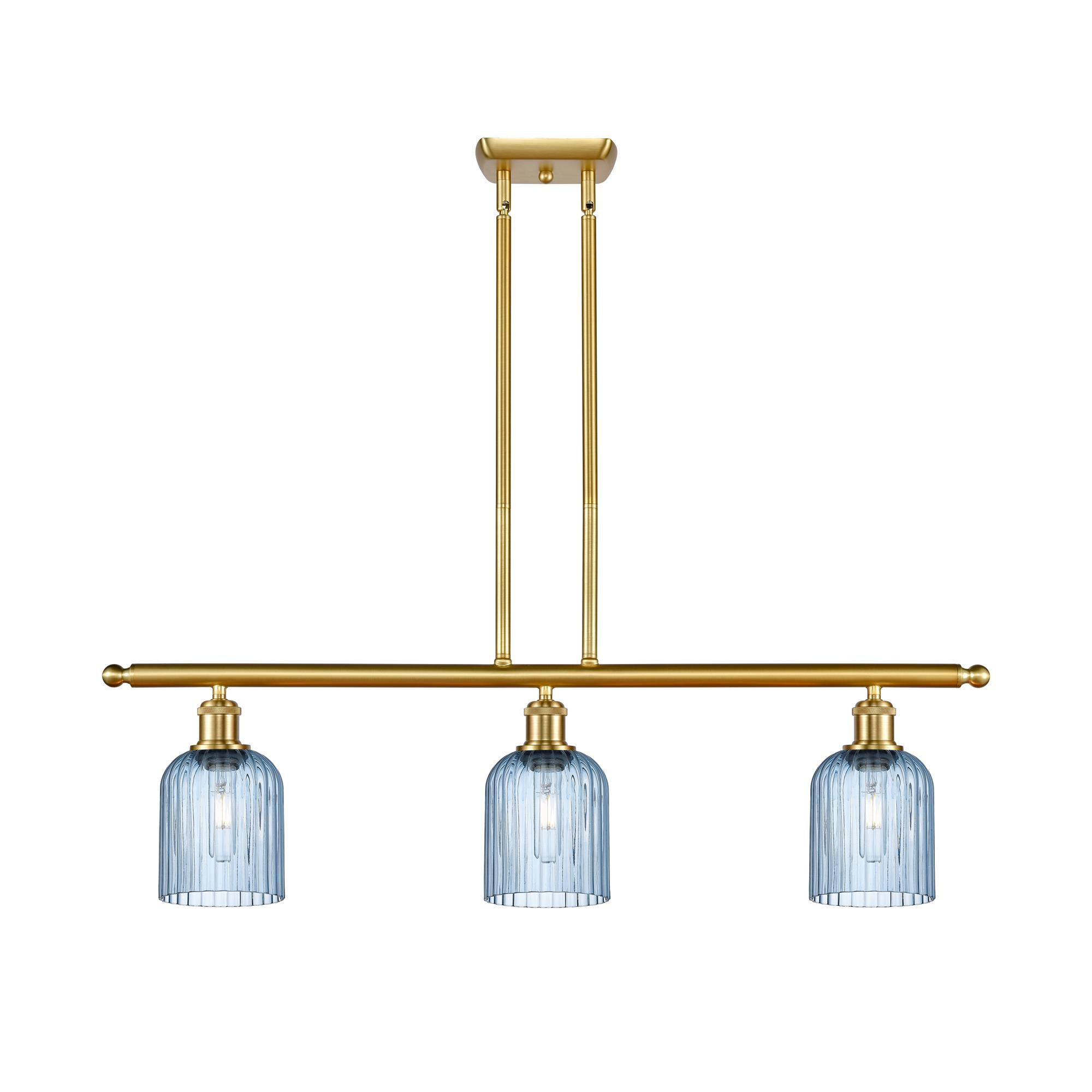 Shown in Satin Gold finish and Princess Blue shade